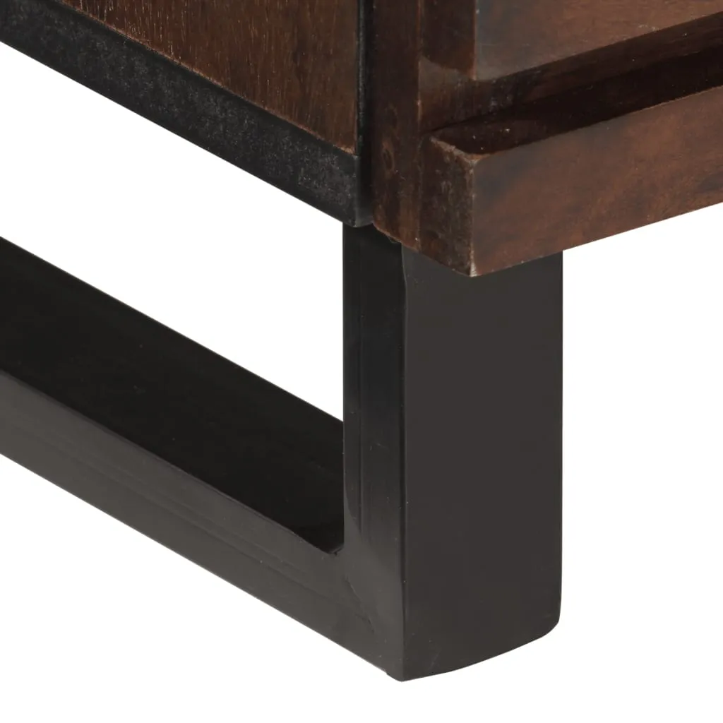 Robuster TV-Schrank aus Vollholz 70 x 34 x 46 cm Braun