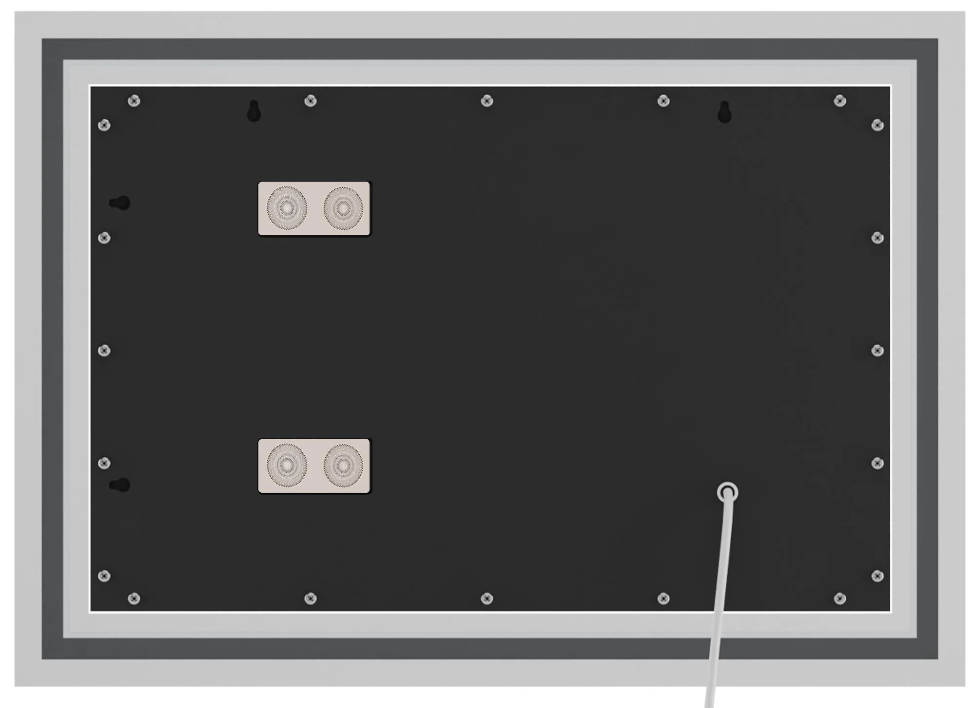 Badspiegel Jaffrey Bluetooth LED 70x50 cm Klarglas