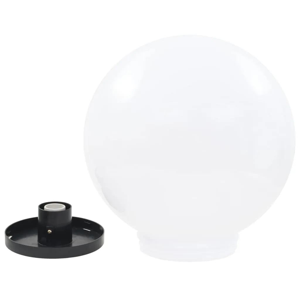 2er Set LED-Kugellampen 40 cm Weiß mit E27 Fassung
