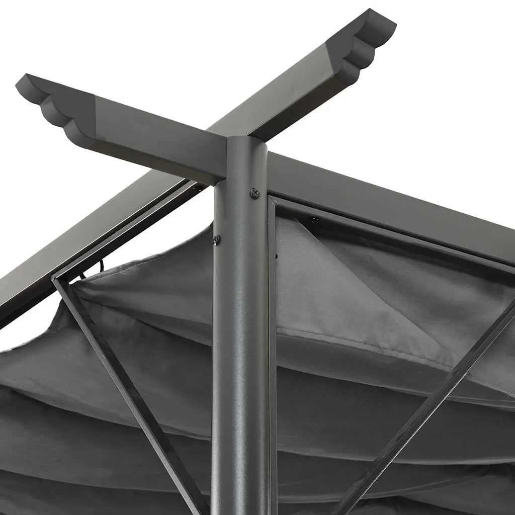 Vielseitige Pergola 3x3x2,25 m Anthrazit mit versenkbarem Dach