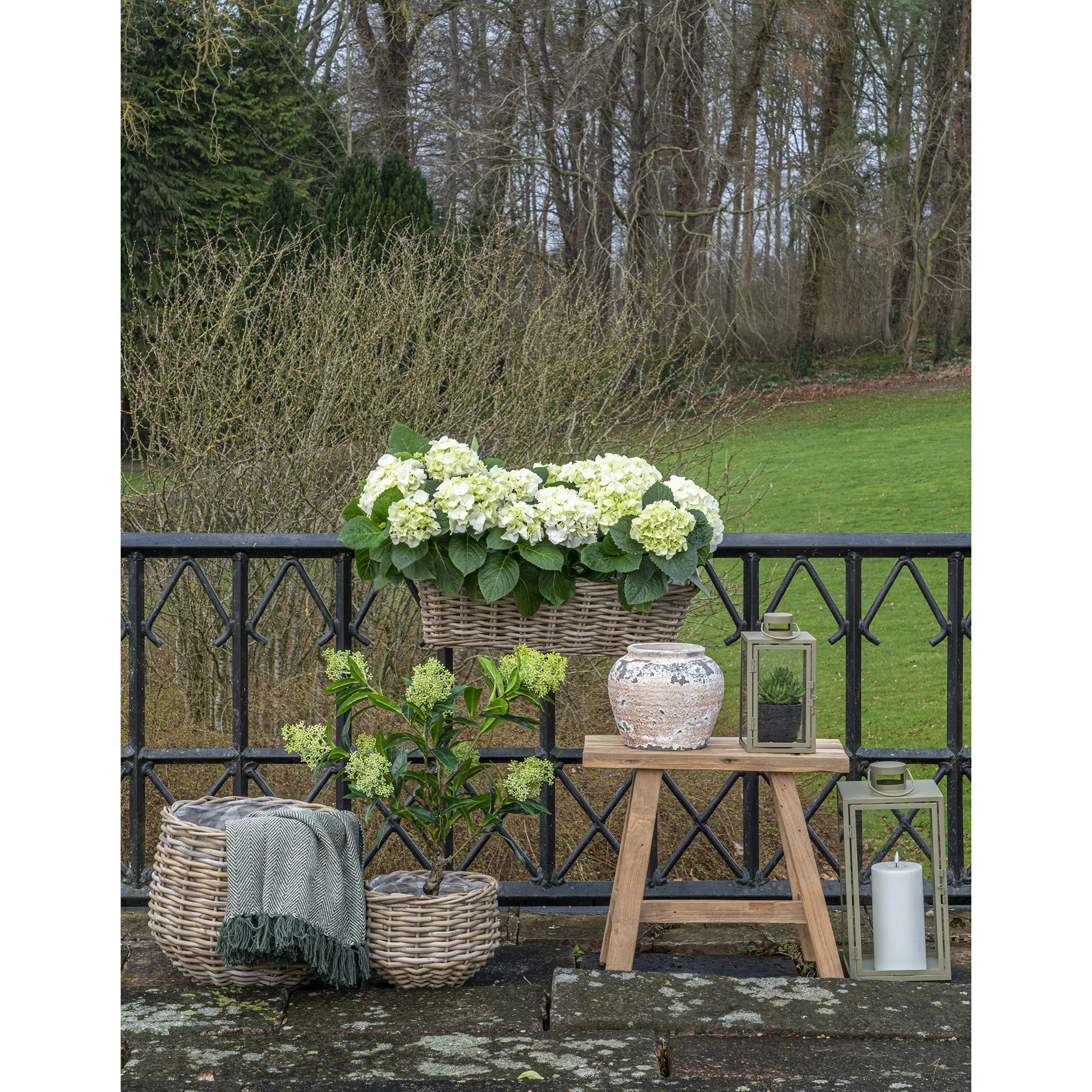 tinkaro Korb-Set 2-teilig Kubu-Rattan 27/38 cm Natur
