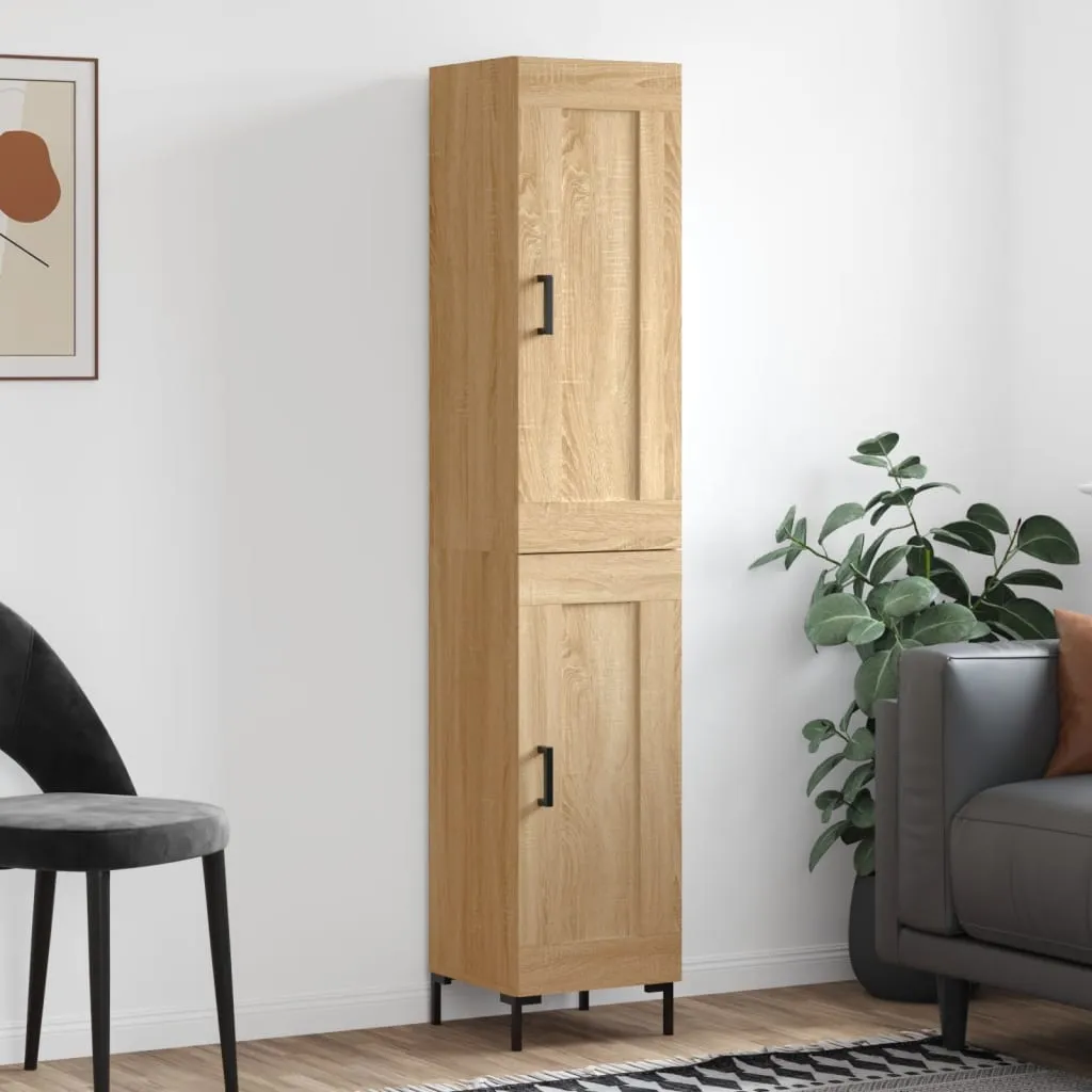 Highboard Sonoma-Eiche 34,5x34x180 cm Holzwerkstoff