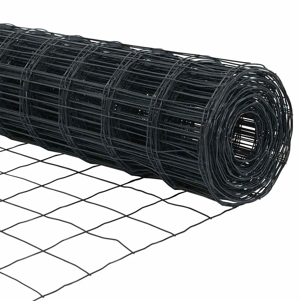 Eurozaun 0,4 x 10 m PVC-beschichtetes Eisen Grau