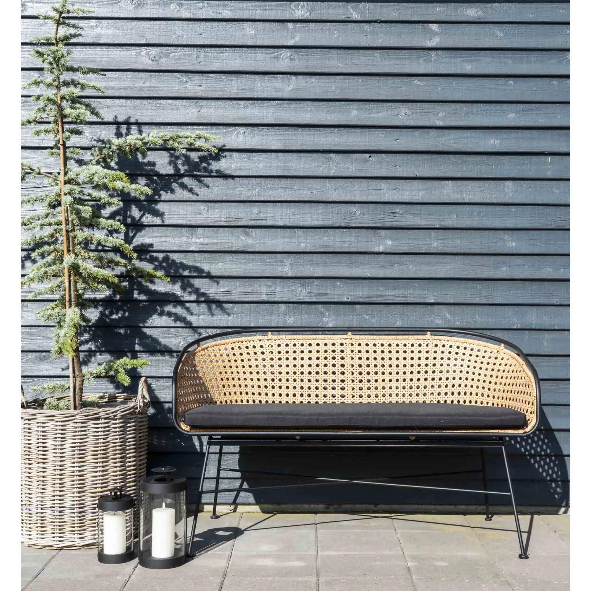 tinkaro Bondi Laternen Set 2-teilig 12 x 15 x 24-32 cm Schwarz
