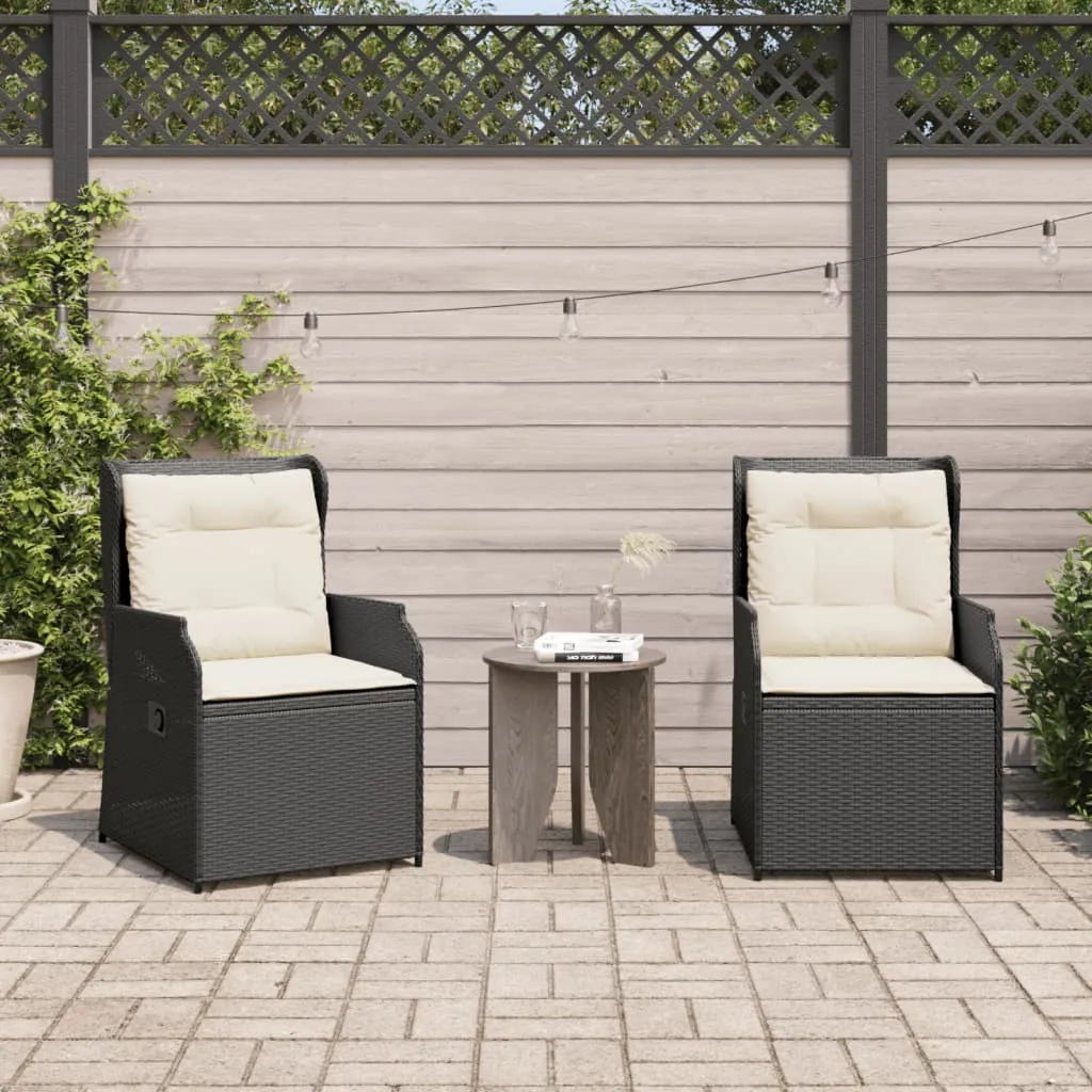 Verstellbarer Gartenstuhl Schwarz 55 x 67 x 95 cm