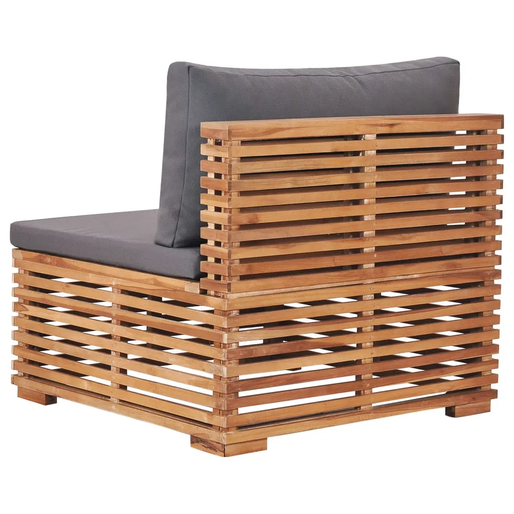 Gartensofa Naturholz 69,5 x 69,5 x 60 cm Dunkelgrau