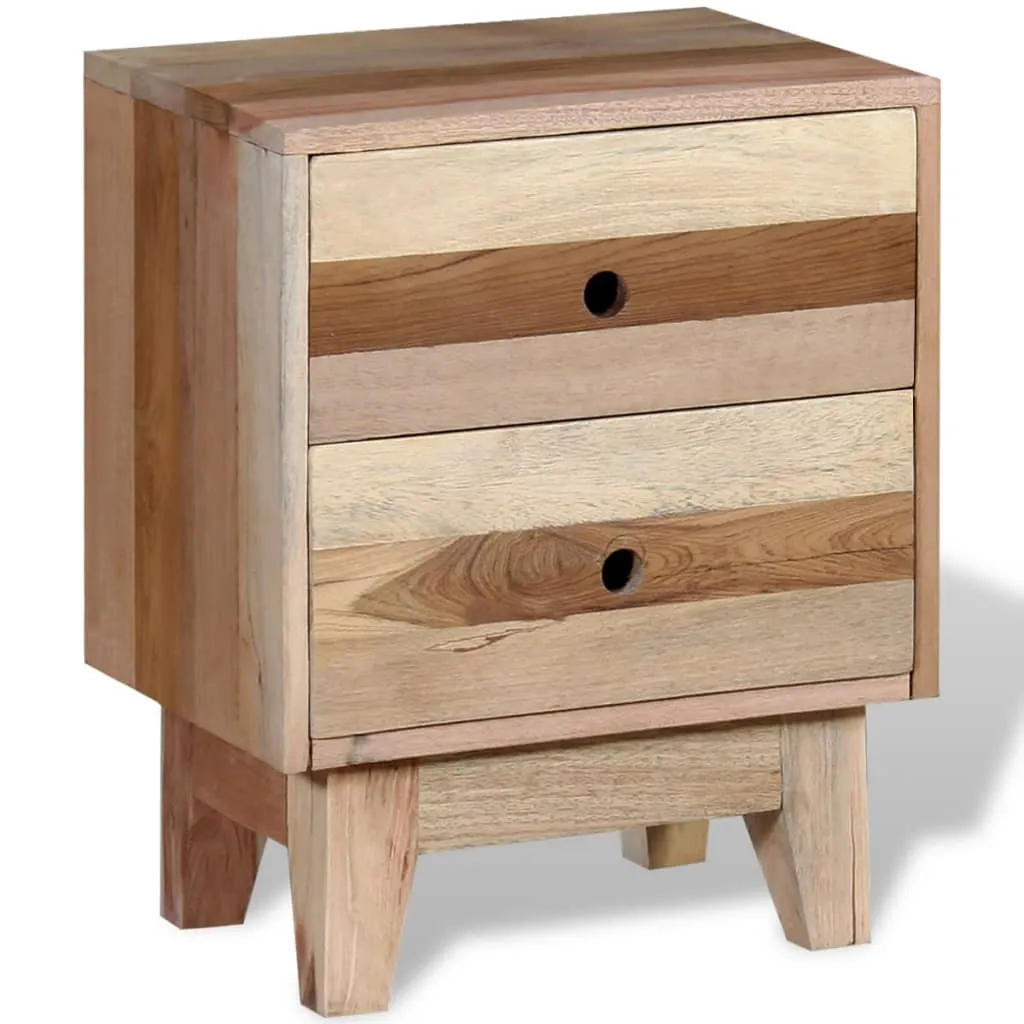Nachttisch aus massivem Altholz Beige 30 x 40 x 50 cm