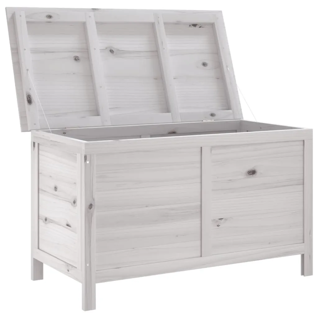 Gartenbox aus massivem Tannenholz Weiß 99 x 49,5 x 58,5 cm | Weiß | 99 x 49.5 x 58.5 cm