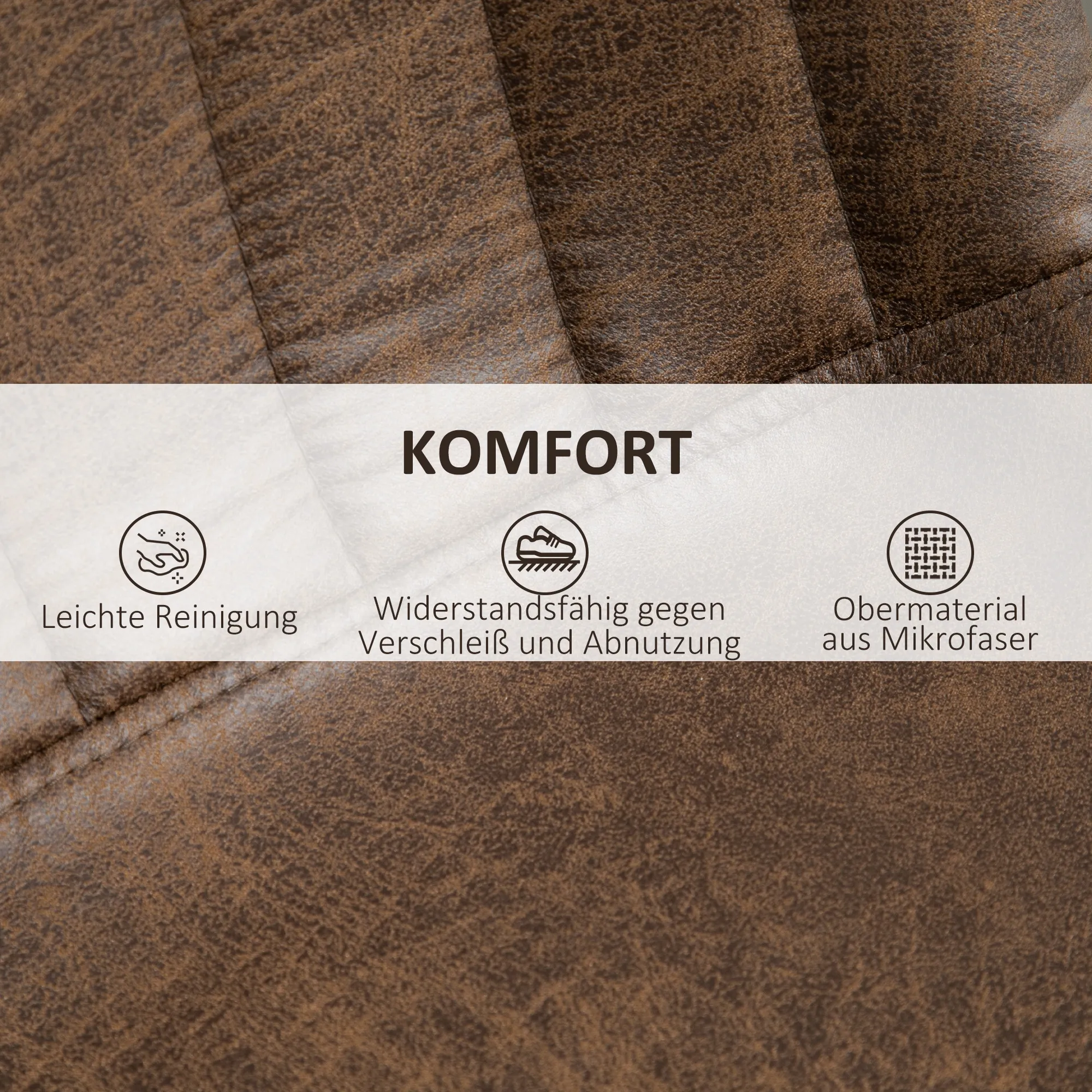2er-Set Barhocker im Retrodesign, inkl. Fußstütze, höhenverstellbar, Gaslift, Braun + Schwarz