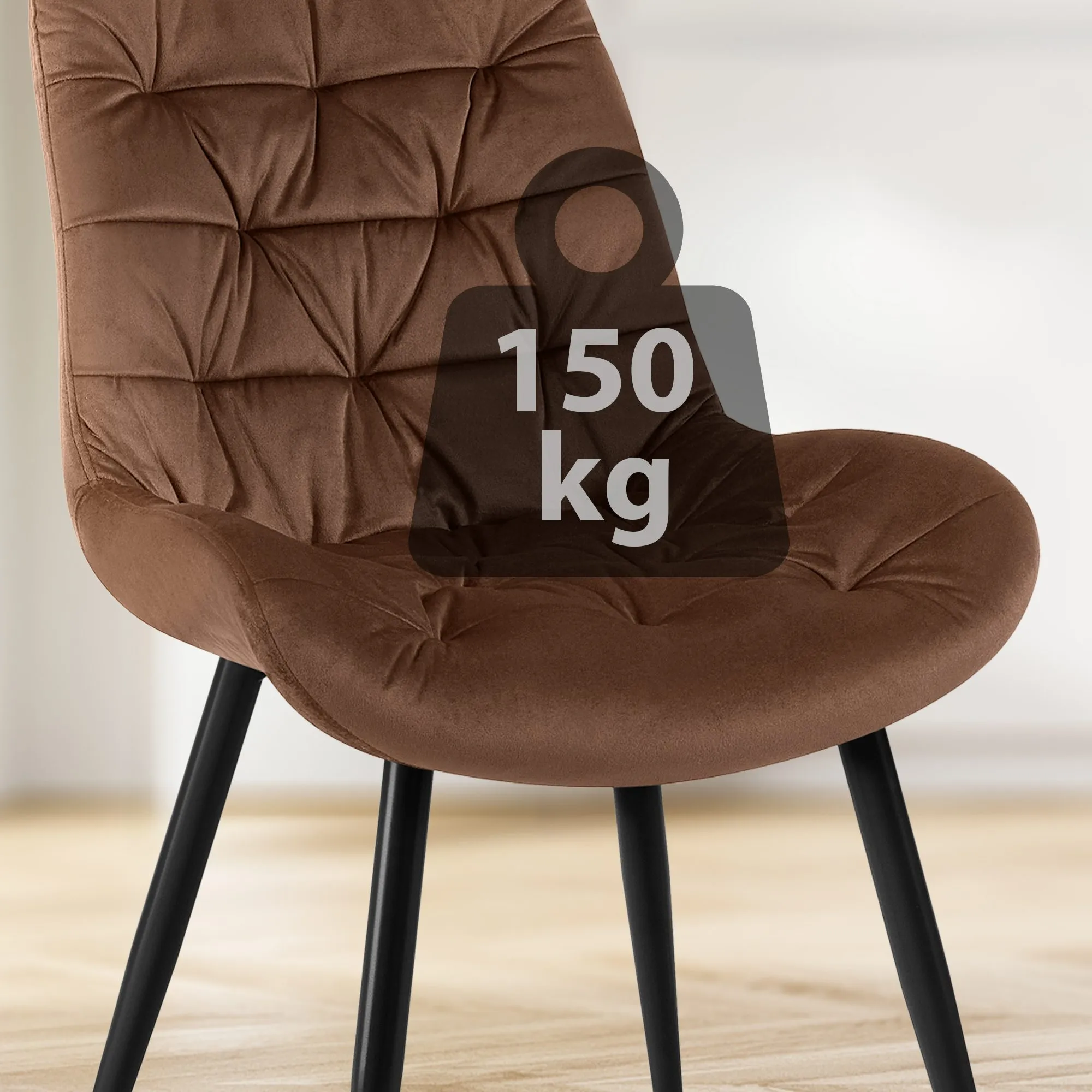 Esszimmerstuhl Rossford 63x56x85 cm Braun