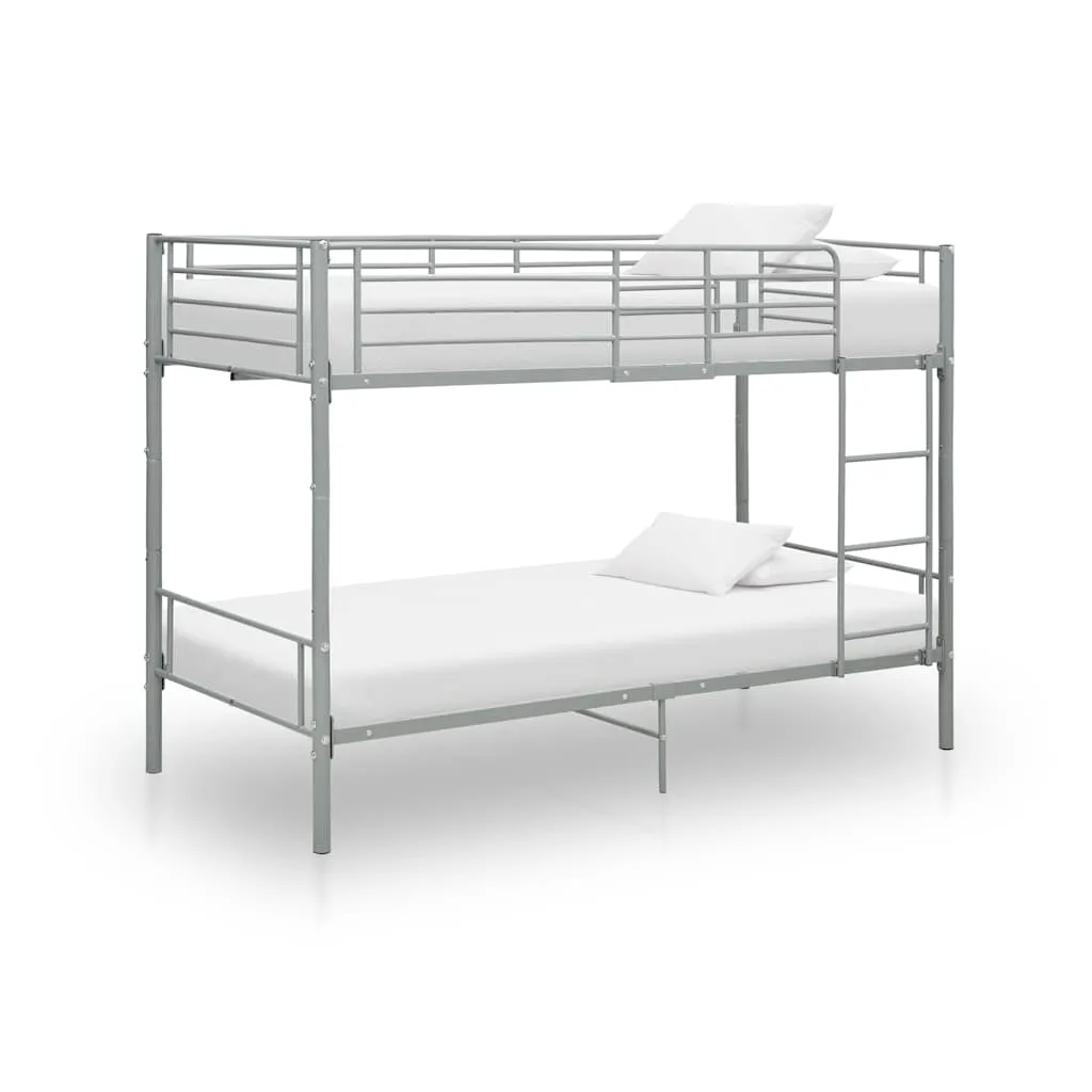 Elegantes Metall Etagenbett 208x96x150 cm in Grau