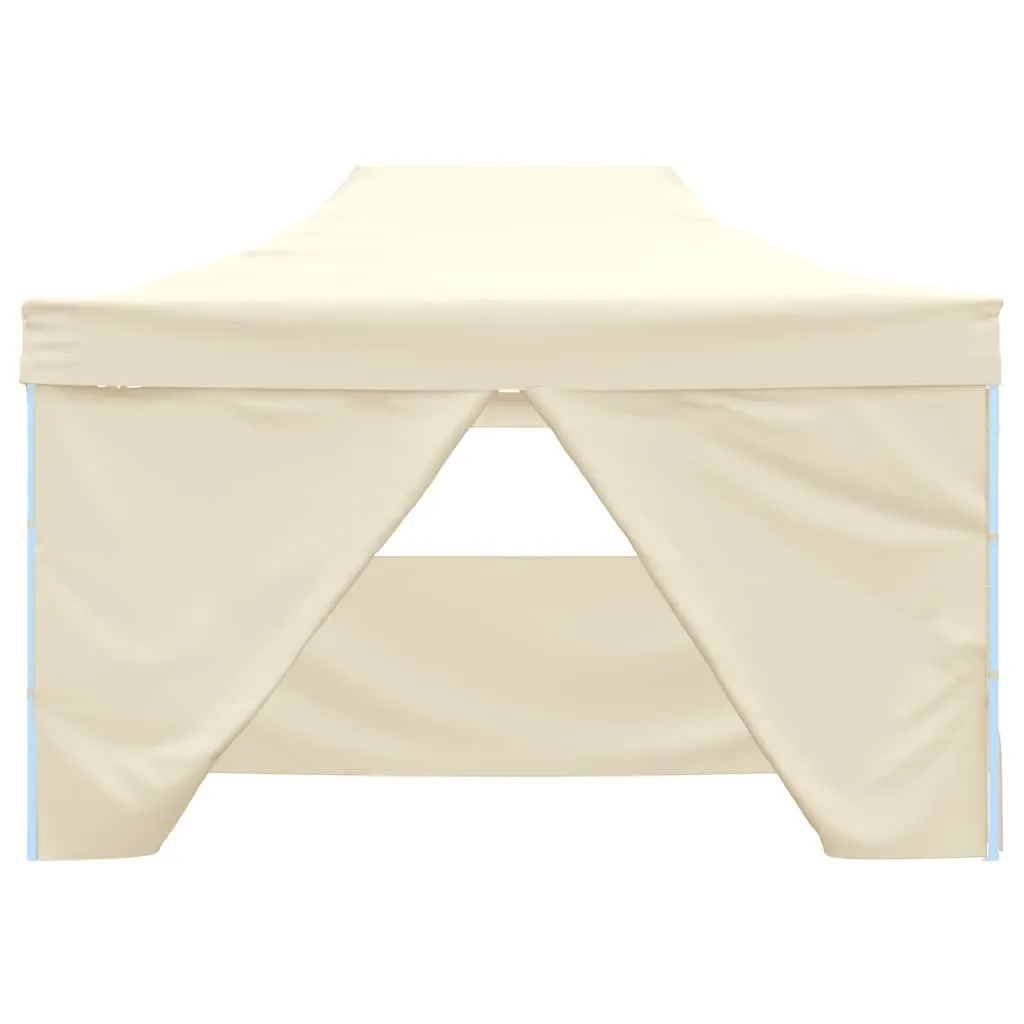 Faltbares Partyzelt 280x410x315 cm Creme mit UV- und Wasserbeständigem Dach