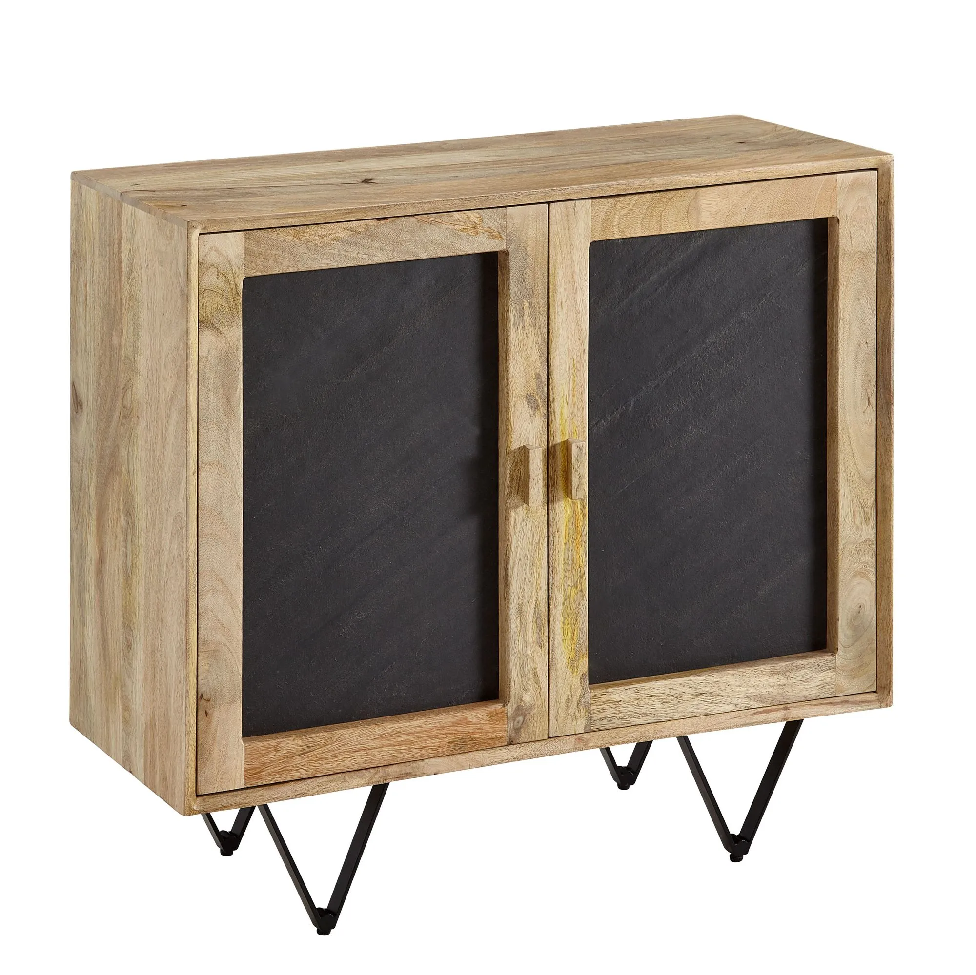 Wohnling Sideboard 80x75x35 cm Mango Massivholz / Stein-Optik Anrichte Braun Wohnling Sideboard 80x75x35 cm Mango Massivholz / Stein-Optik Anrichte Braun