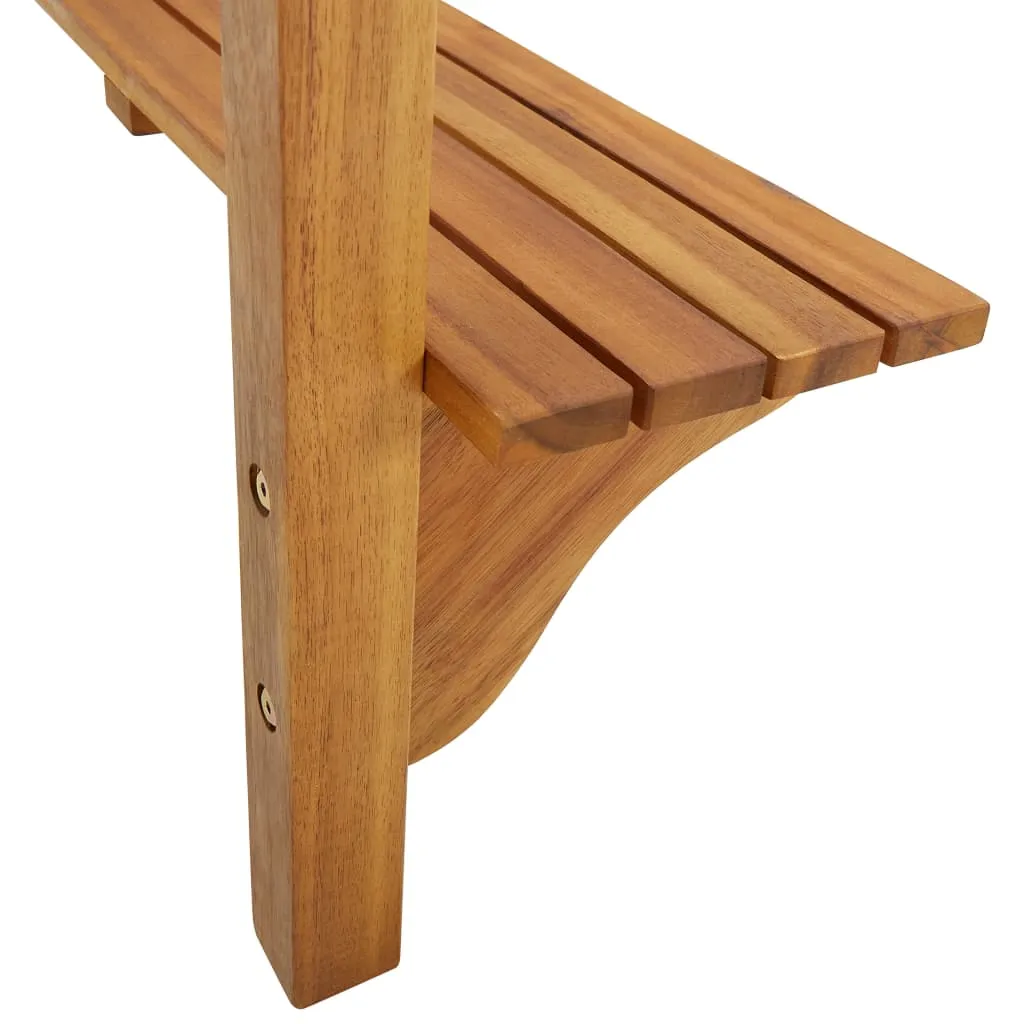 Holz-Bartisch aus Echtholz mit Metallhalterungen 90x37x122,5 cm
