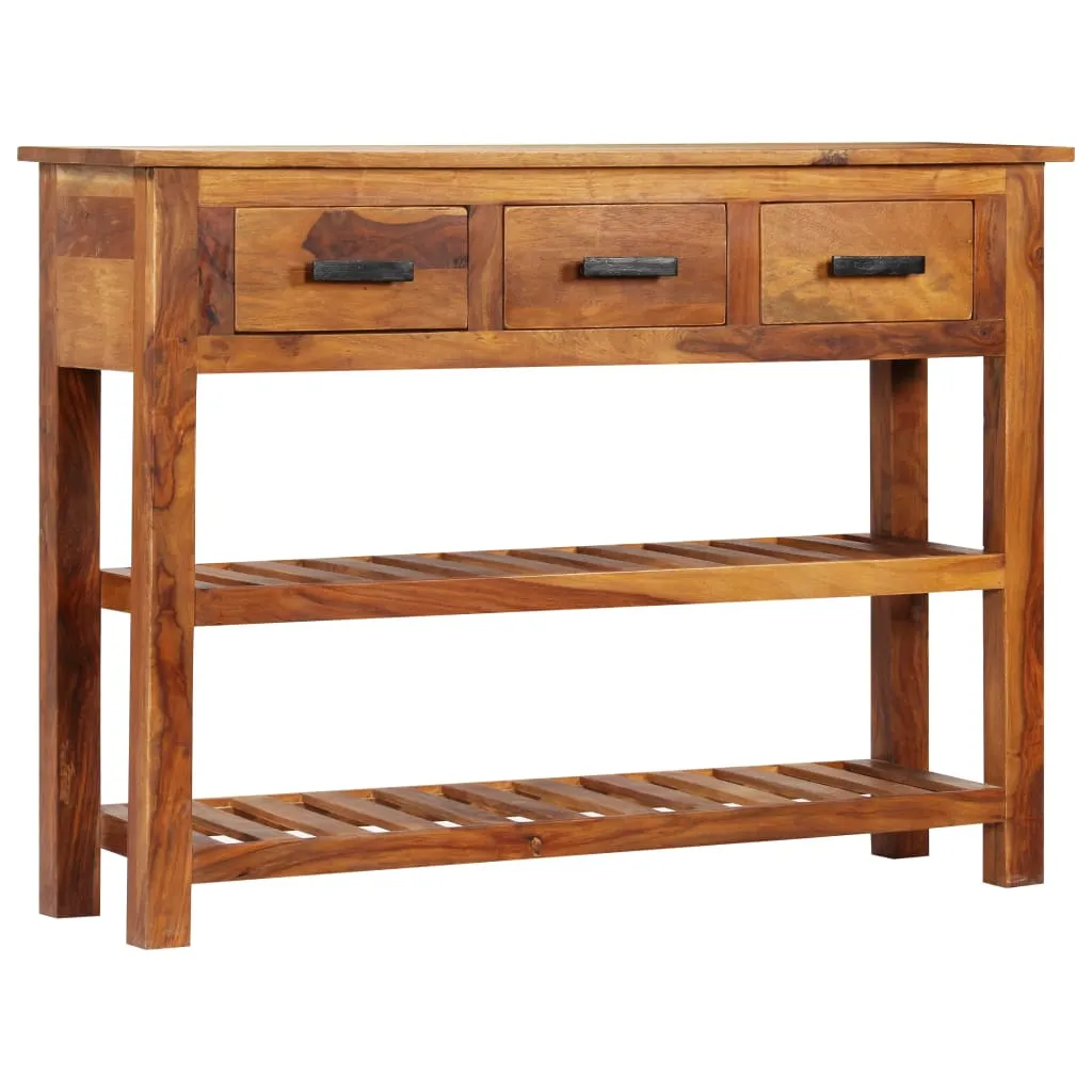 Sideboard aus Echtholz in Vintage-Stil, 110 x 30 x 80 cm, naturfarben