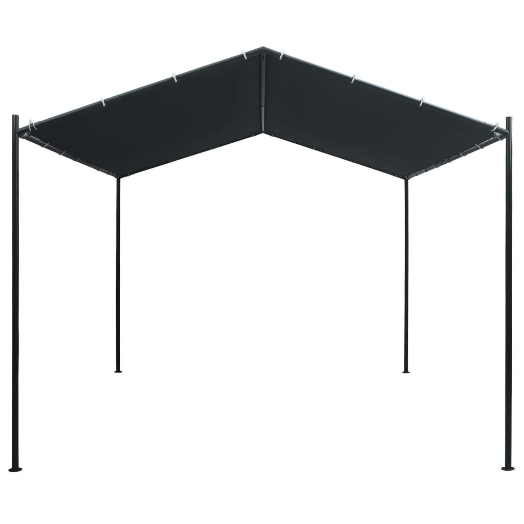 Pavillon 3x3x2,6 m Anthrazit mit Stahlrahmen und Oxford-Gewebe