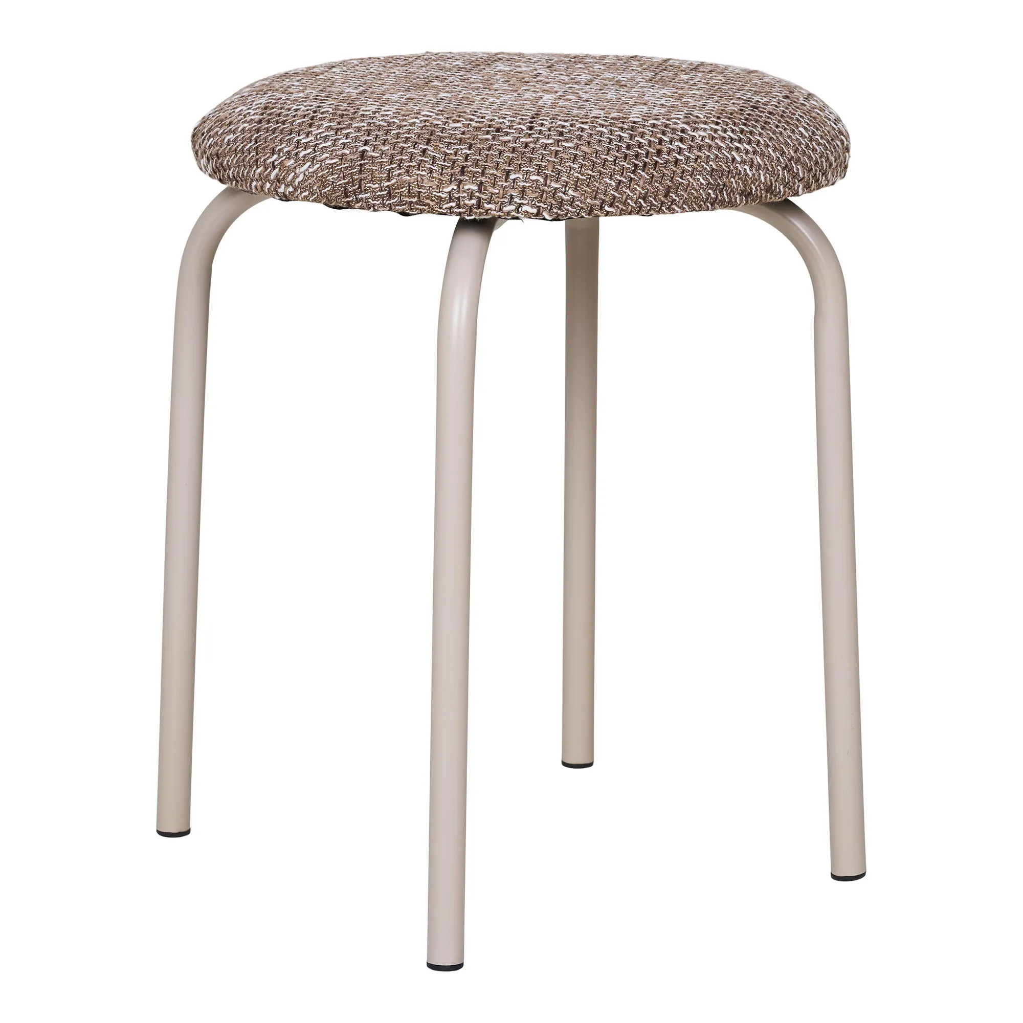 tinkaro Hocker Asmara Metall, Polyester, Sperrholz, Schaumstoff Braun Mix
