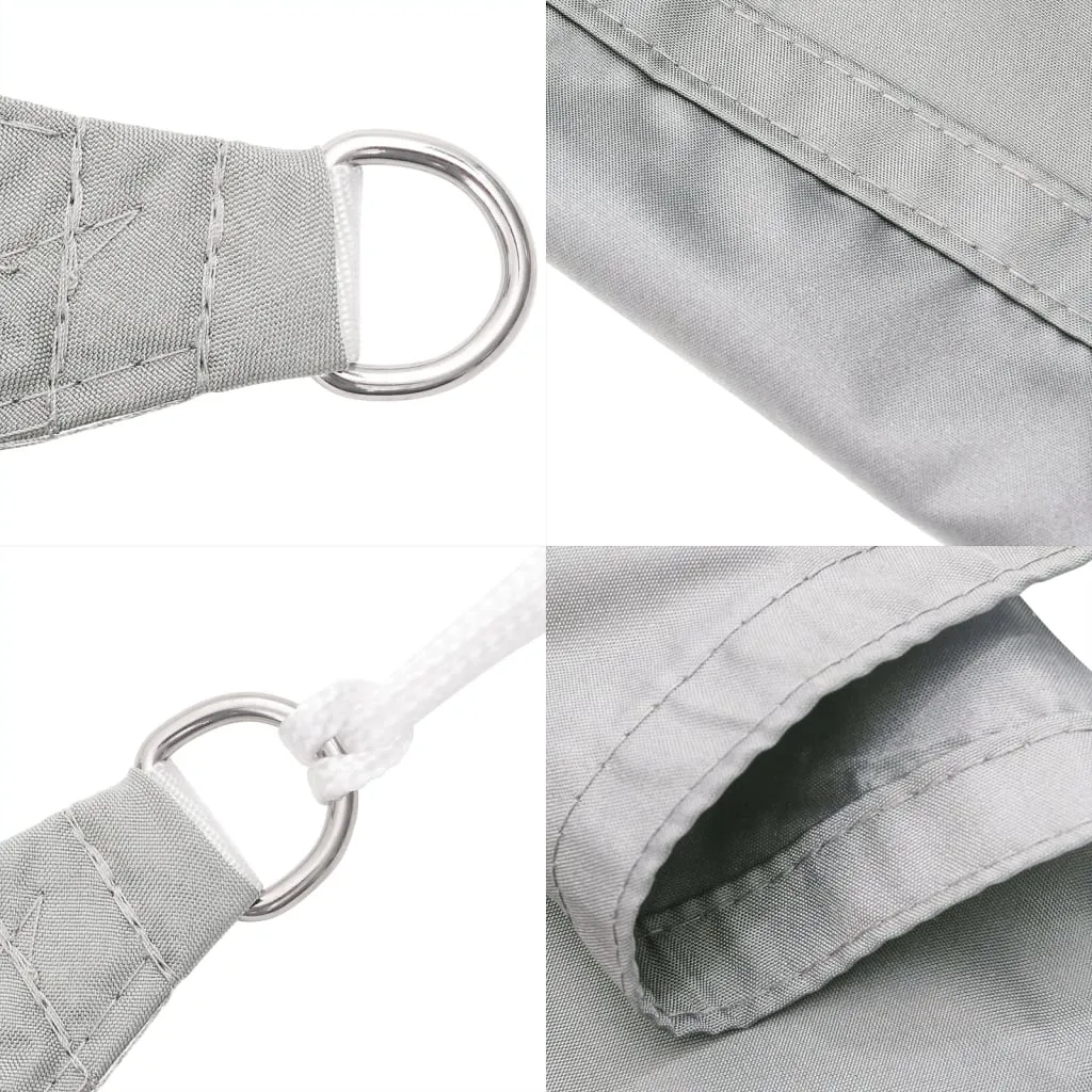 Sonnensegel 3 x 2 m Hellgrau aus Polyester-Oxford mit PU-Beschichtung