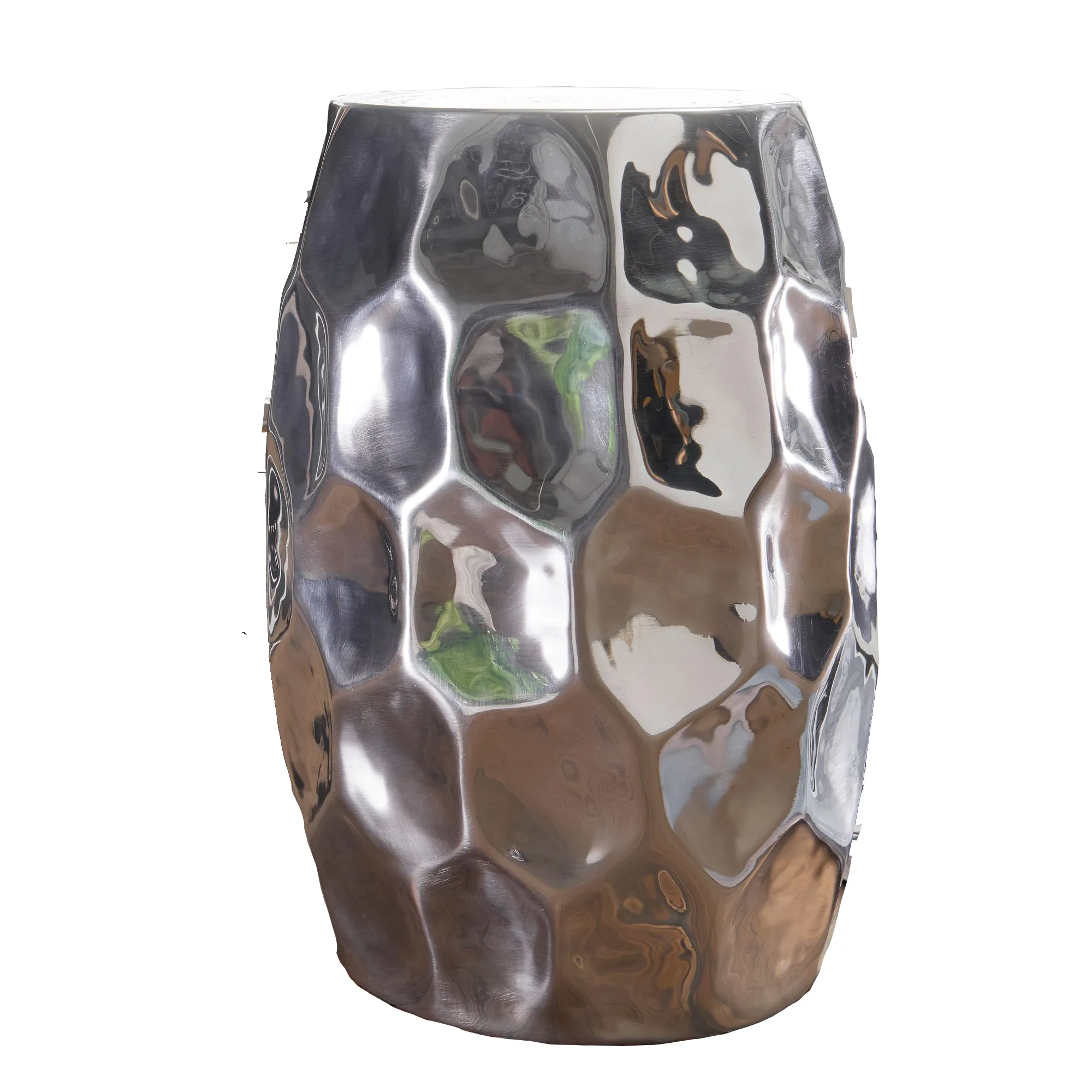 Wohnling Beistelltisch 30x47x30cm Aluminium Silber Dekotisch orientalisch rund Wohnling Beistelltisch 30x47x30cm Aluminium Silber Dekotisch orientalisch rund