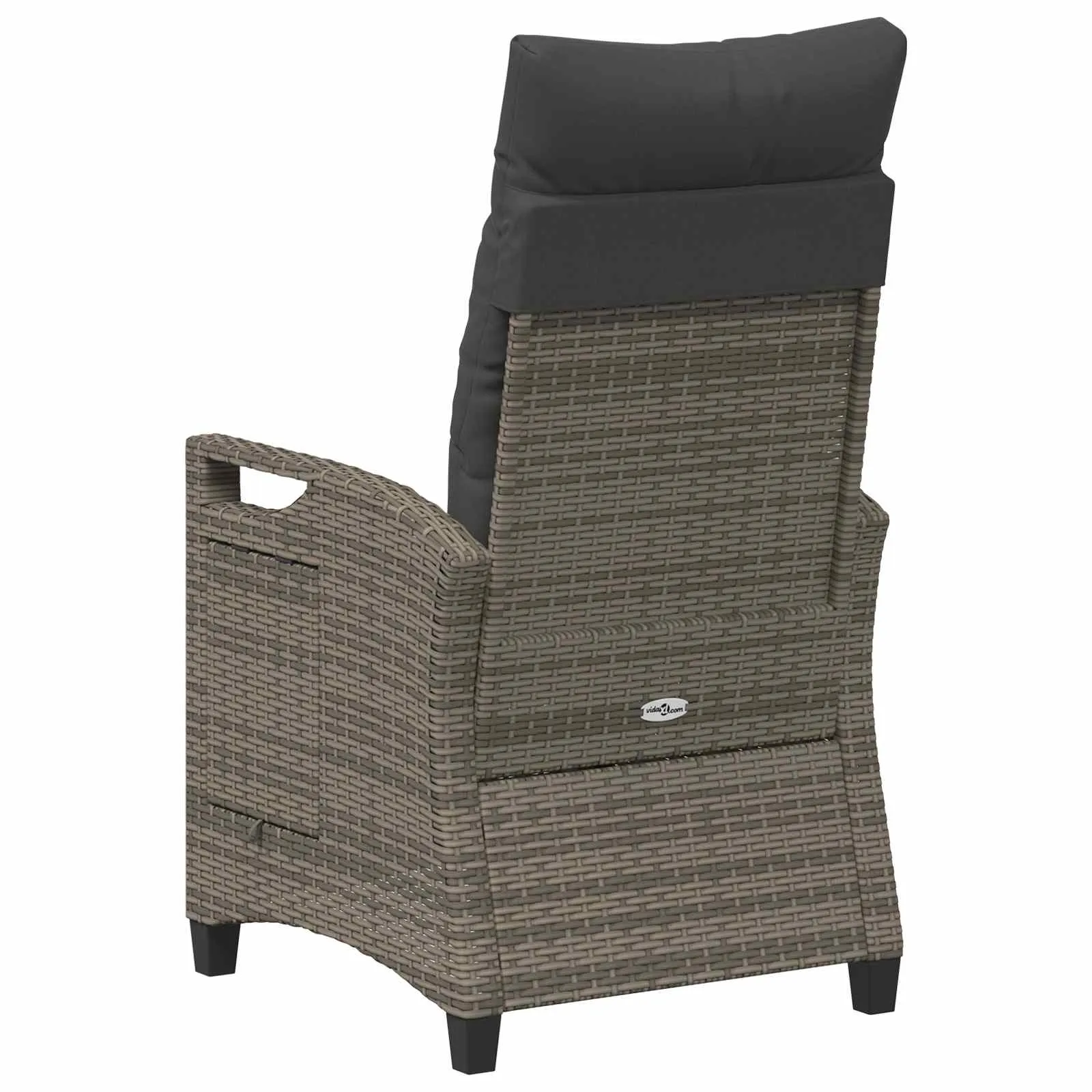 Verstellbarer Gartenstuhl mit Klapptisch 56x60x112 cm Grau