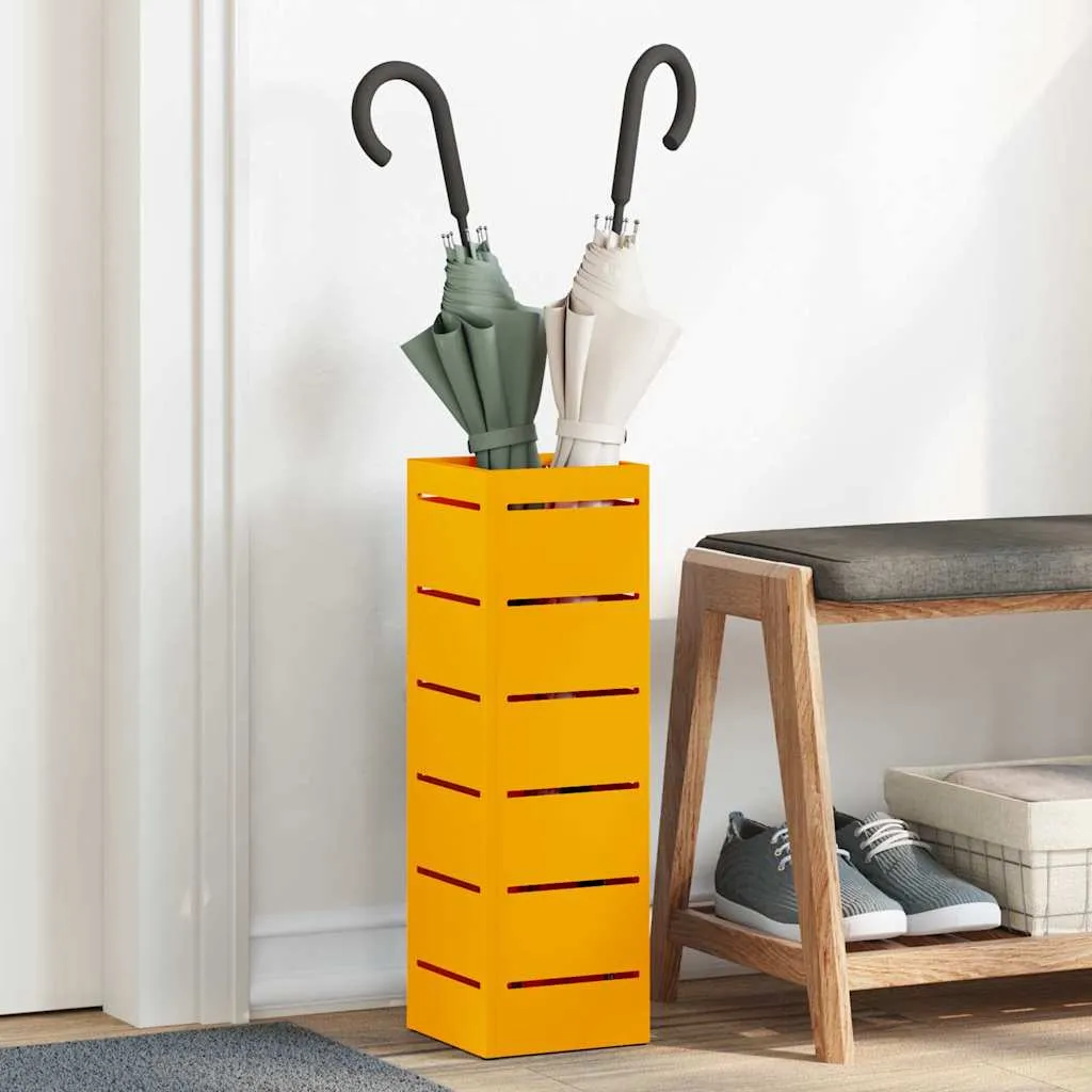 Sonnenschirmhalter mit Speicher Senf 15,5 x 15,5 x 49 cm Metall
