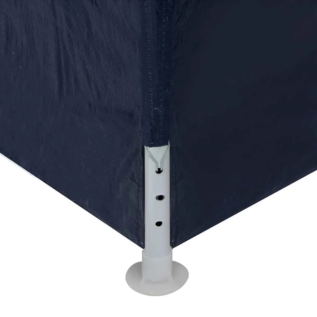 Blaues Gartenzelt 12x3x2,55 m mit Stahlrahmen und abnehmbaren Seitenteilen