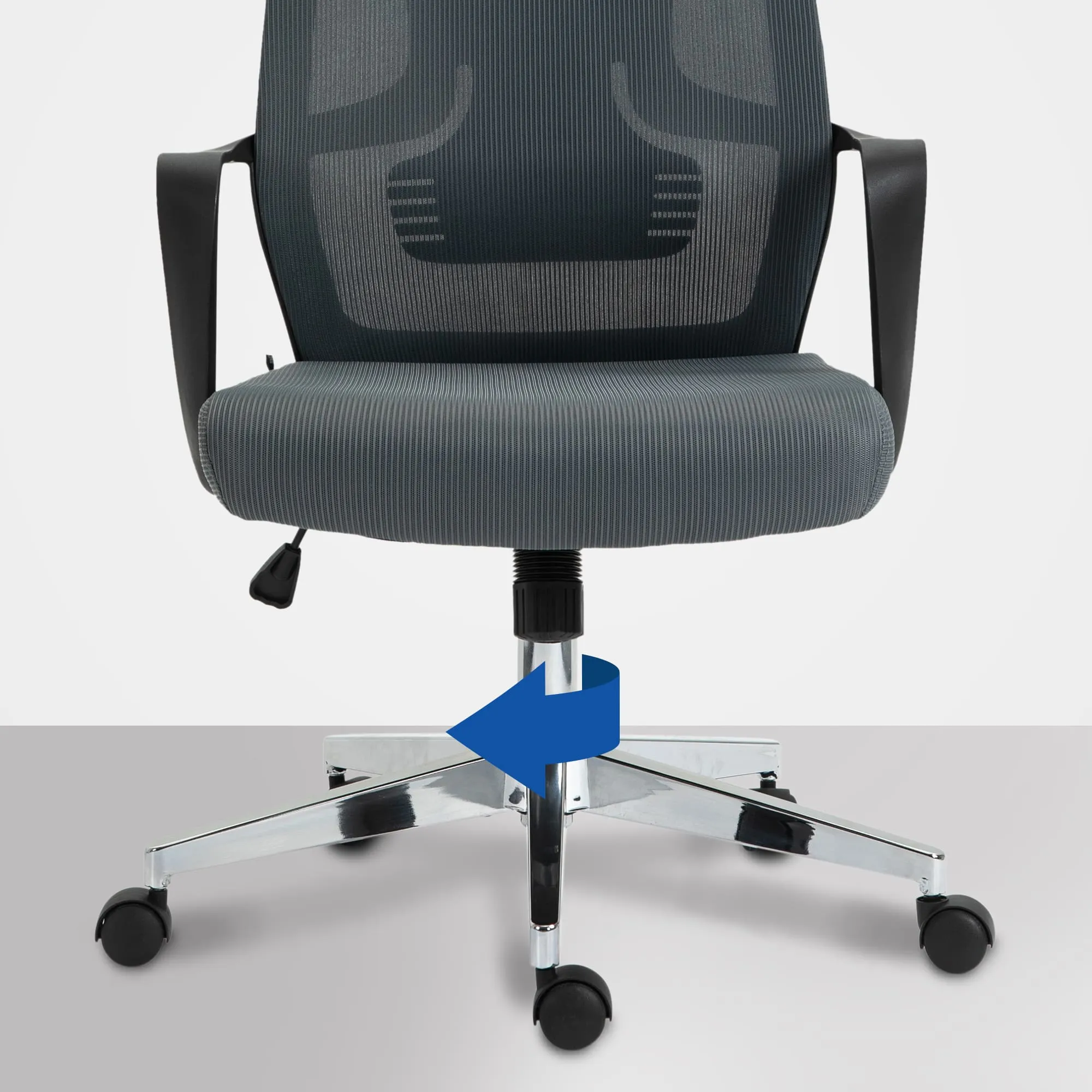 Bürostuhl Kanab 62,5x61x118-128 cm grau