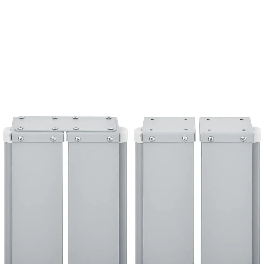 Doppelte Seitenmarkise 170 x 0-600 cm in Creme und Grau