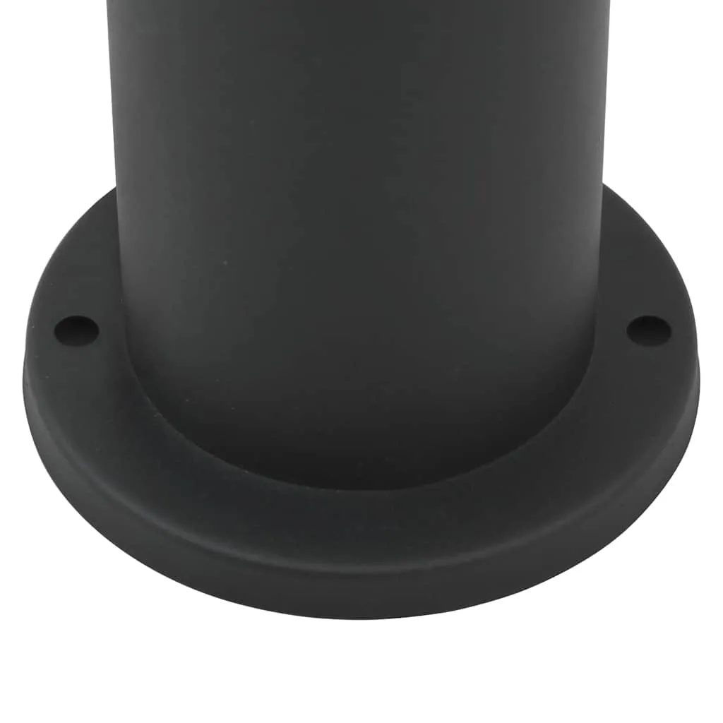Schwarze Edelstahl Pollerleuchte 11x80 cm mit IP44 Schutzart