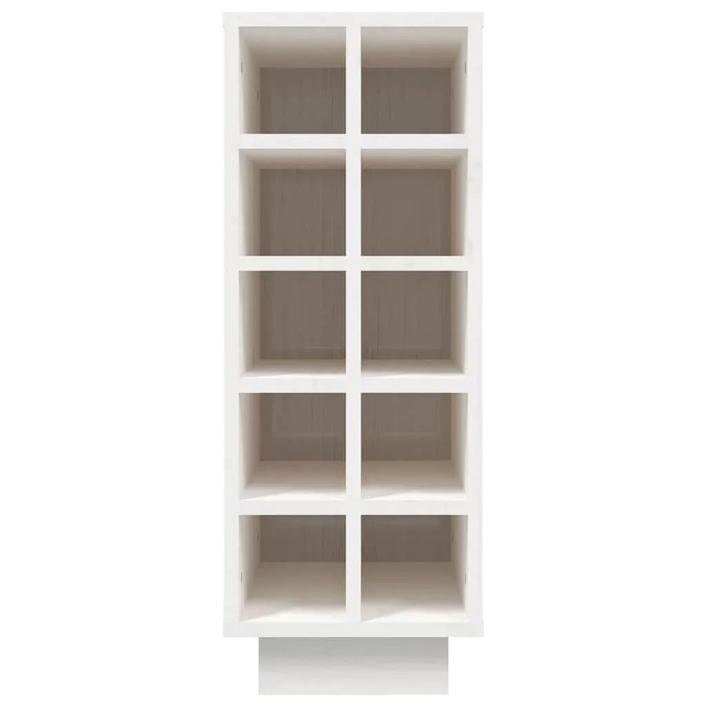 Weinregal Weiß 23x34x61 cm Massivholz Kiefer