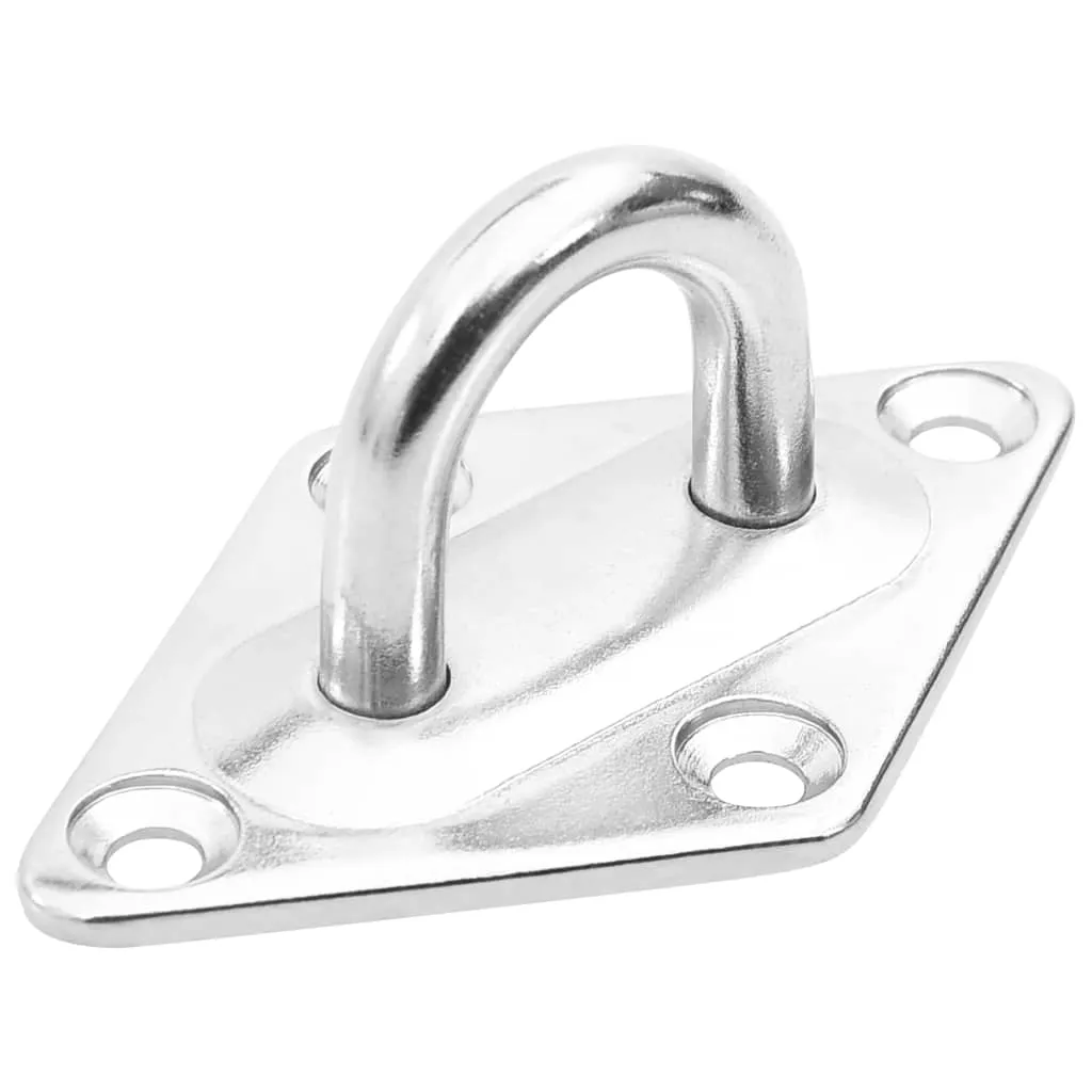 Sonnensegel-Befestigungsset Edelstahl 316, Silber, 2 Karabinerhaken