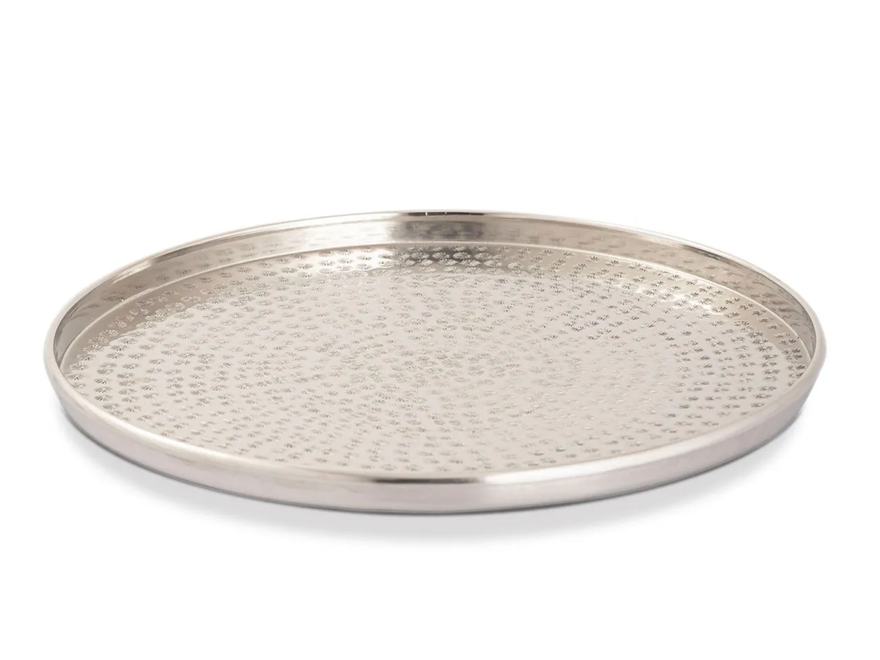 tinkaro Serviertablett ADITI Aluminium Deko Tablett Silber