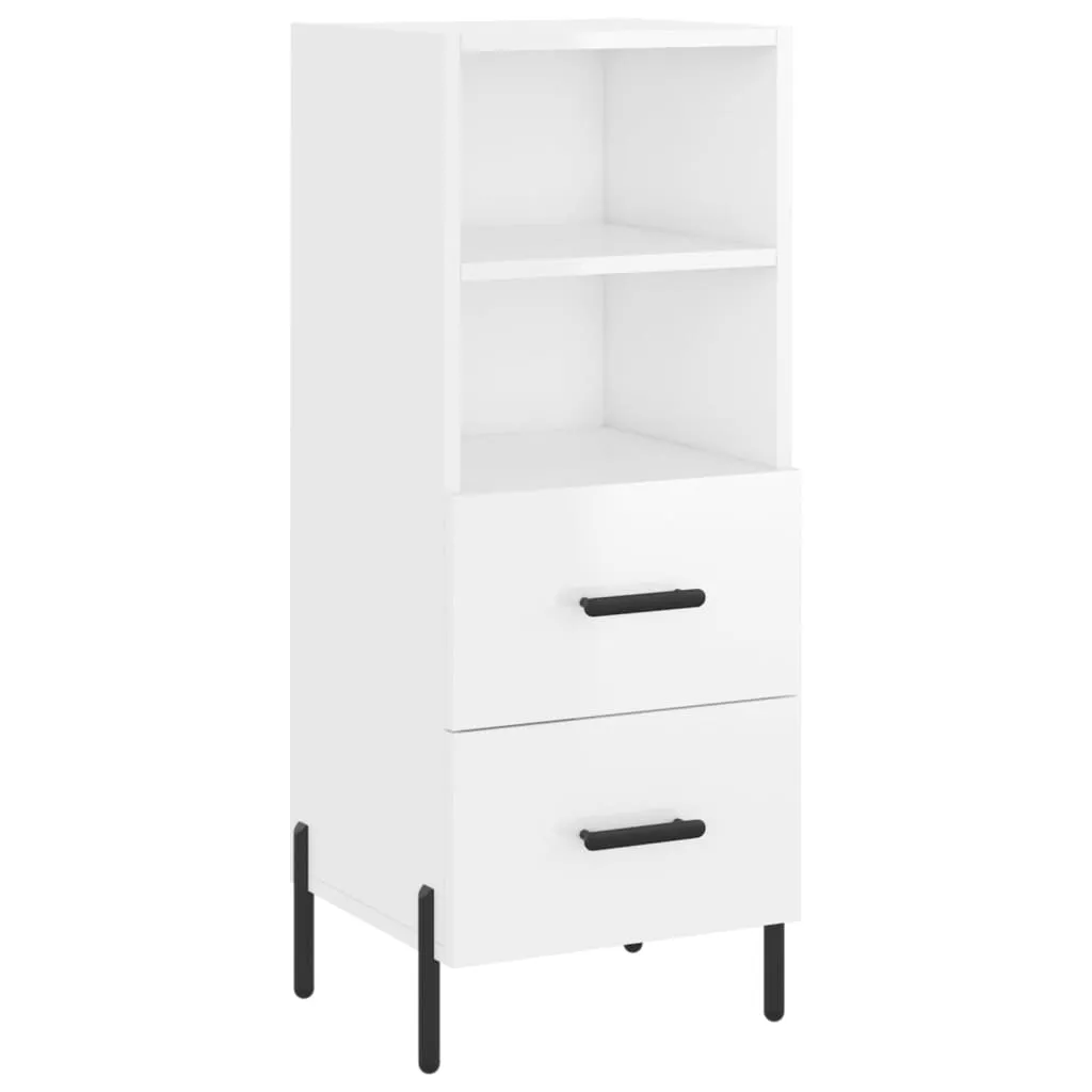 Sideboard Hochglanz-Weiß 34,5x34x90 cm Holzwerkstoff Sideboard Hochglanz-Weiß 34,5x34x90 cm Holzwerkstoff