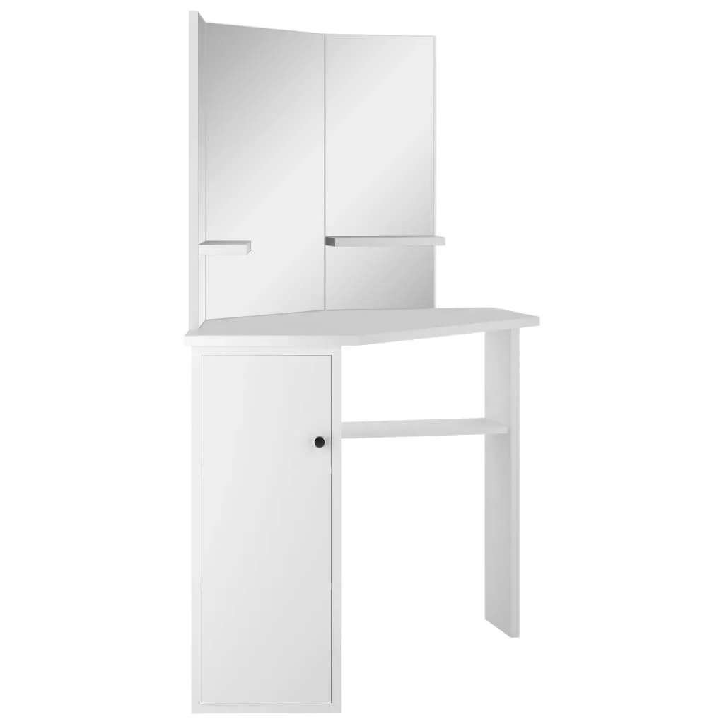 Eleganter weißer Schminktisch 111 x 54 x 141,5 cm aus MDF