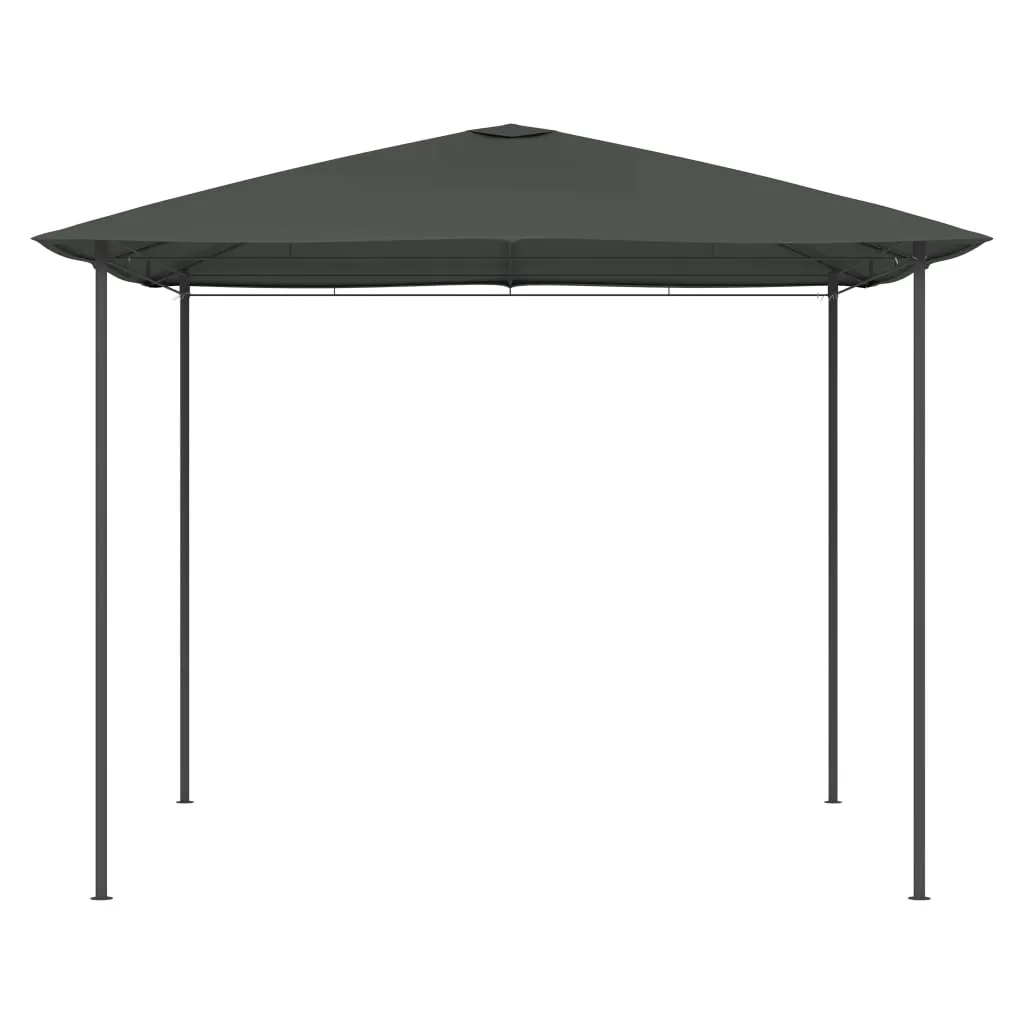Pavillon 3x3x2,6 m Anthrazit mit Stahlkonstruktion und Stoffdach