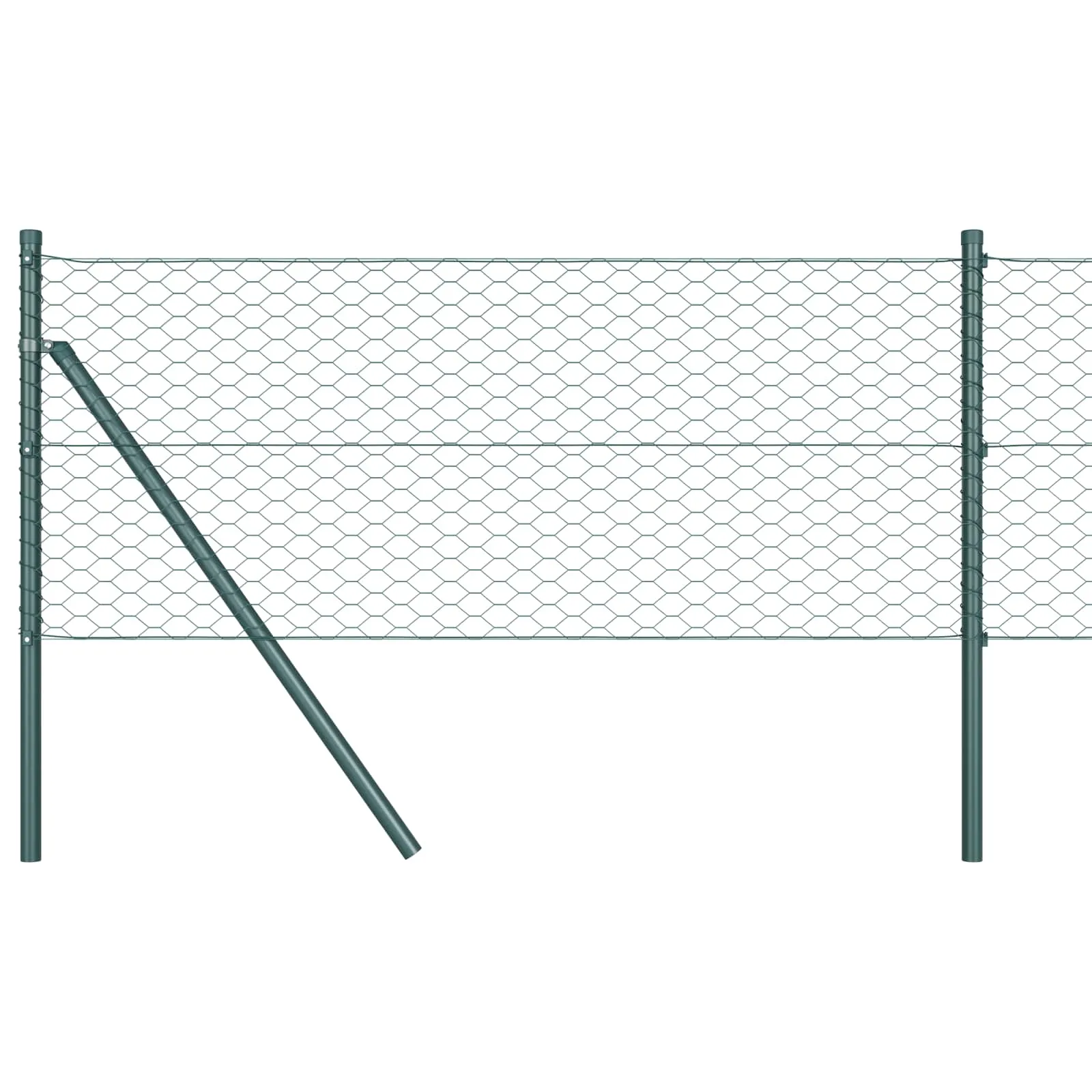 Hexagonzaun PVC Grün 10 x 0,4 m – moderner Garten- und Terrassenzaun