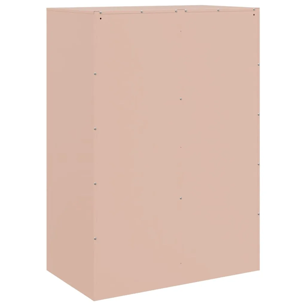 Highboard Sideboard 67x39x95 cm Rosa aus Kaltgewalztem Stahl