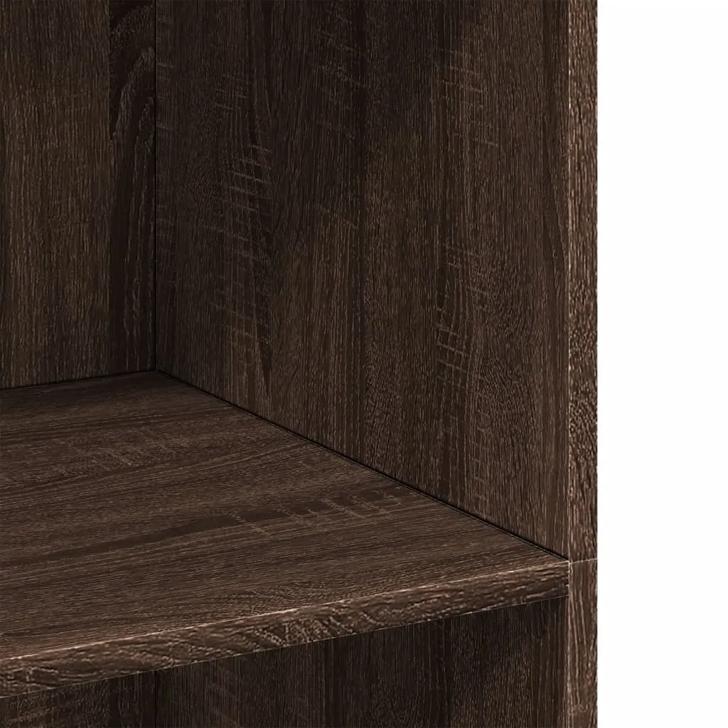 Klassisches Highboard 70 x 41 x 124 cm Braun Massivholz Optik