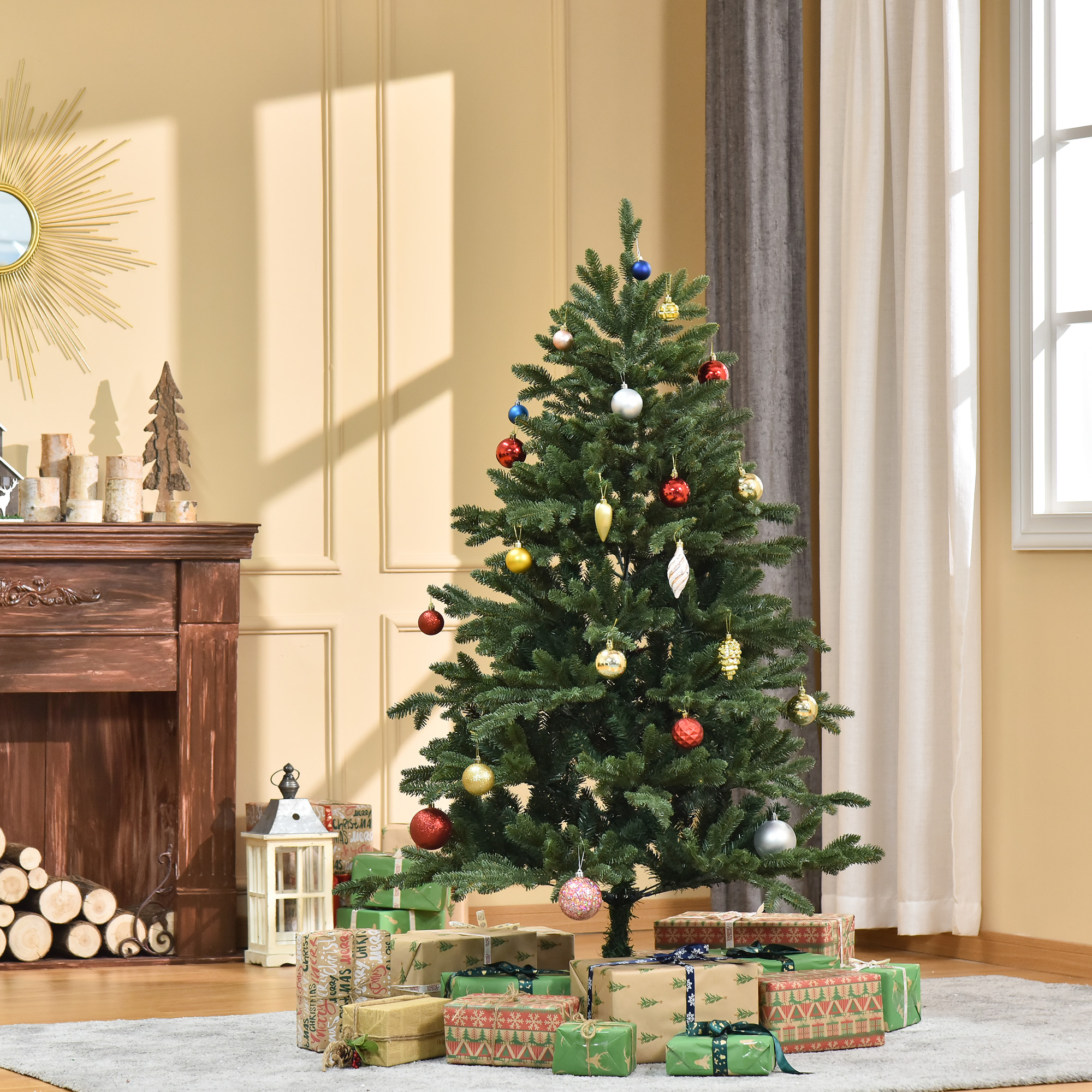 Künstlicher Weihnachtsbaum 150 cm Tannenbaum PVC PE Grün