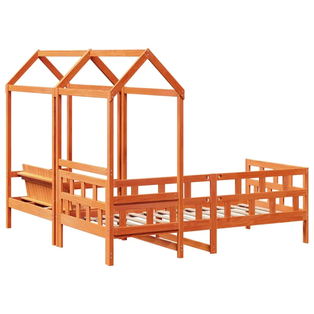Vielseitiges Tagesbett-Set 203,5 x 98 x 68,5 cm Wachsbraun