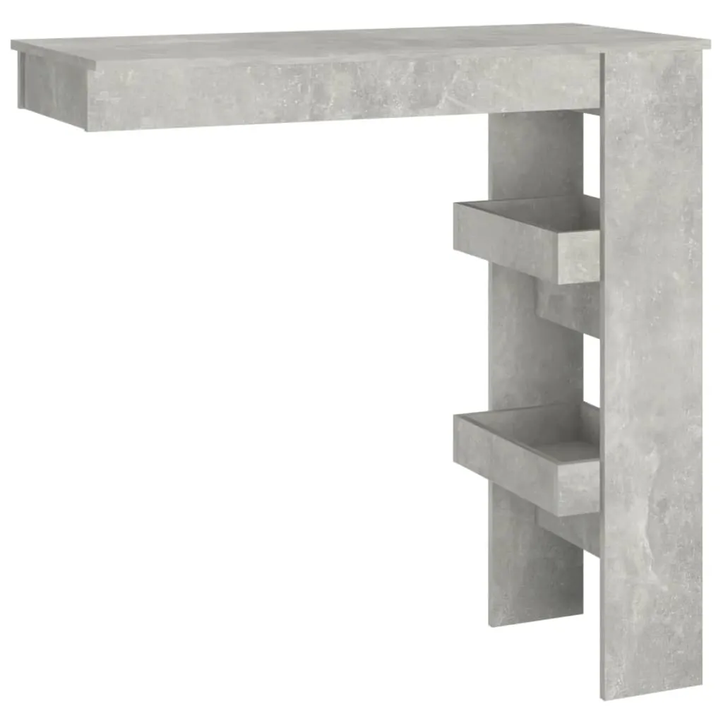 Moderner Wand-Bartisch 102 x 45 x 103,5 cm Betongrau