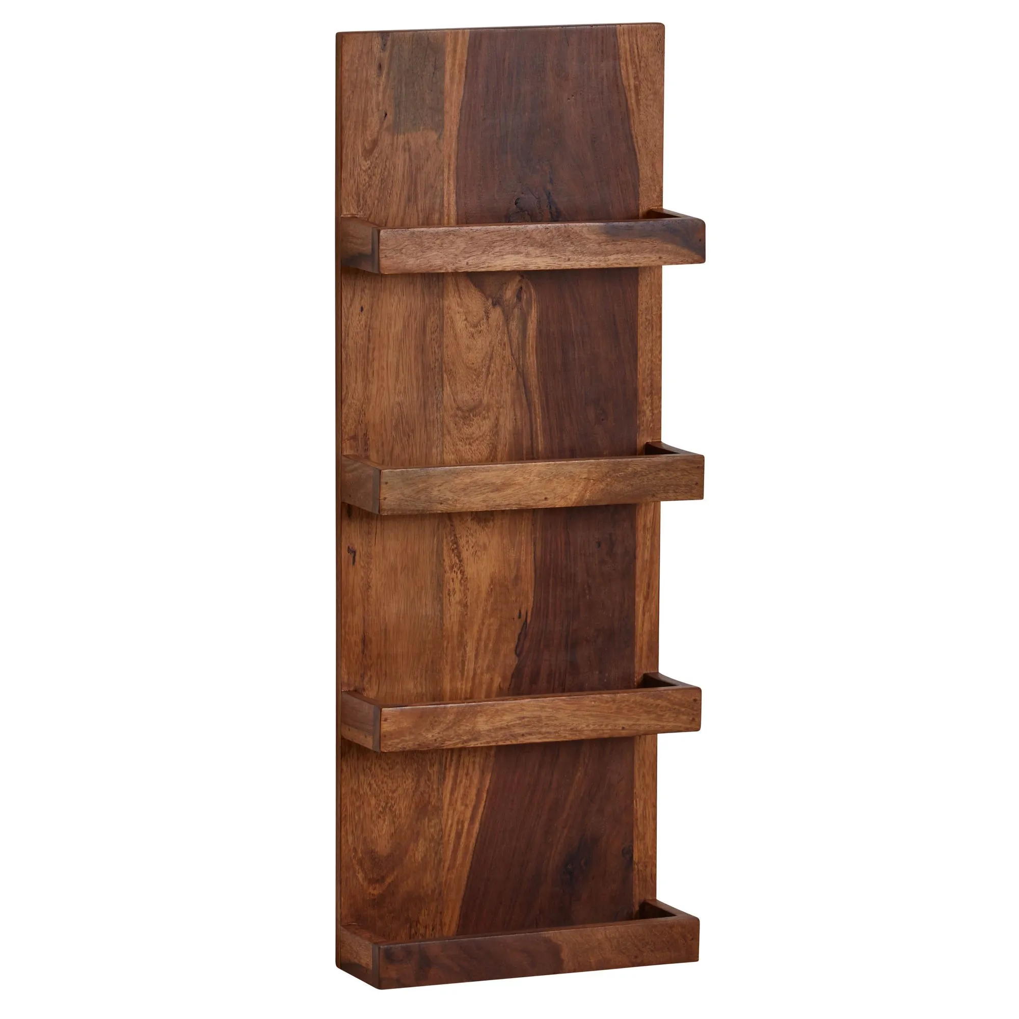 tinkaro Wandregal SOTIRIS Sheesham Massivholz Hängeregal Braun