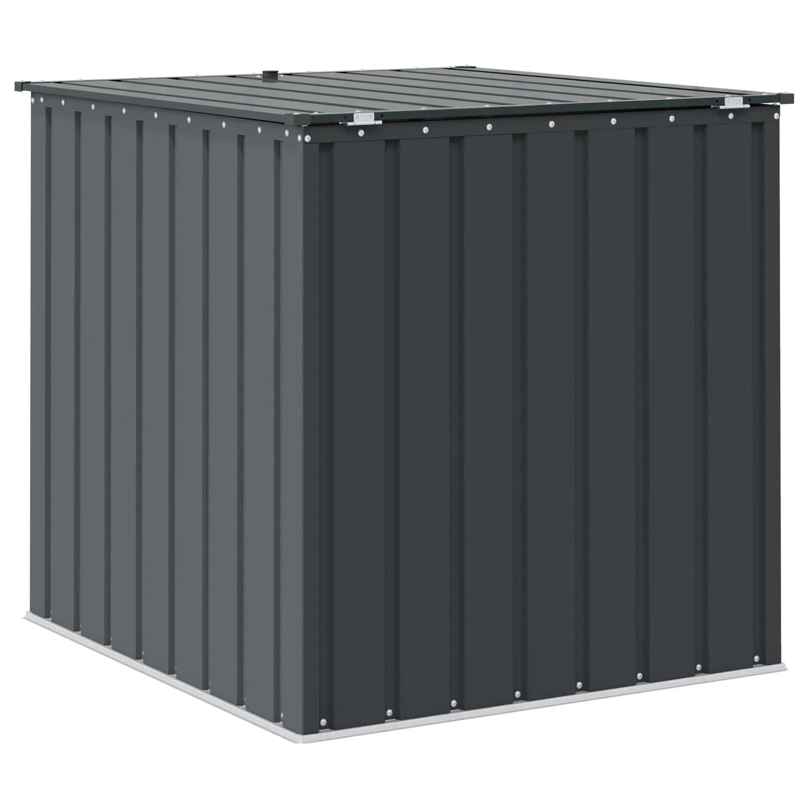Abschließbare Gartenbox aus Stahl 101,5x107x100 cm Schwarz