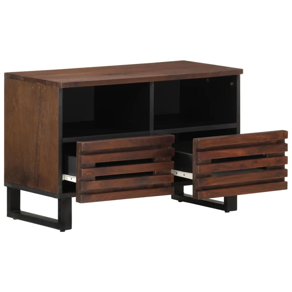 Robuster TV-Schrank aus Vollholz 70 x 34 x 46 cm Braun