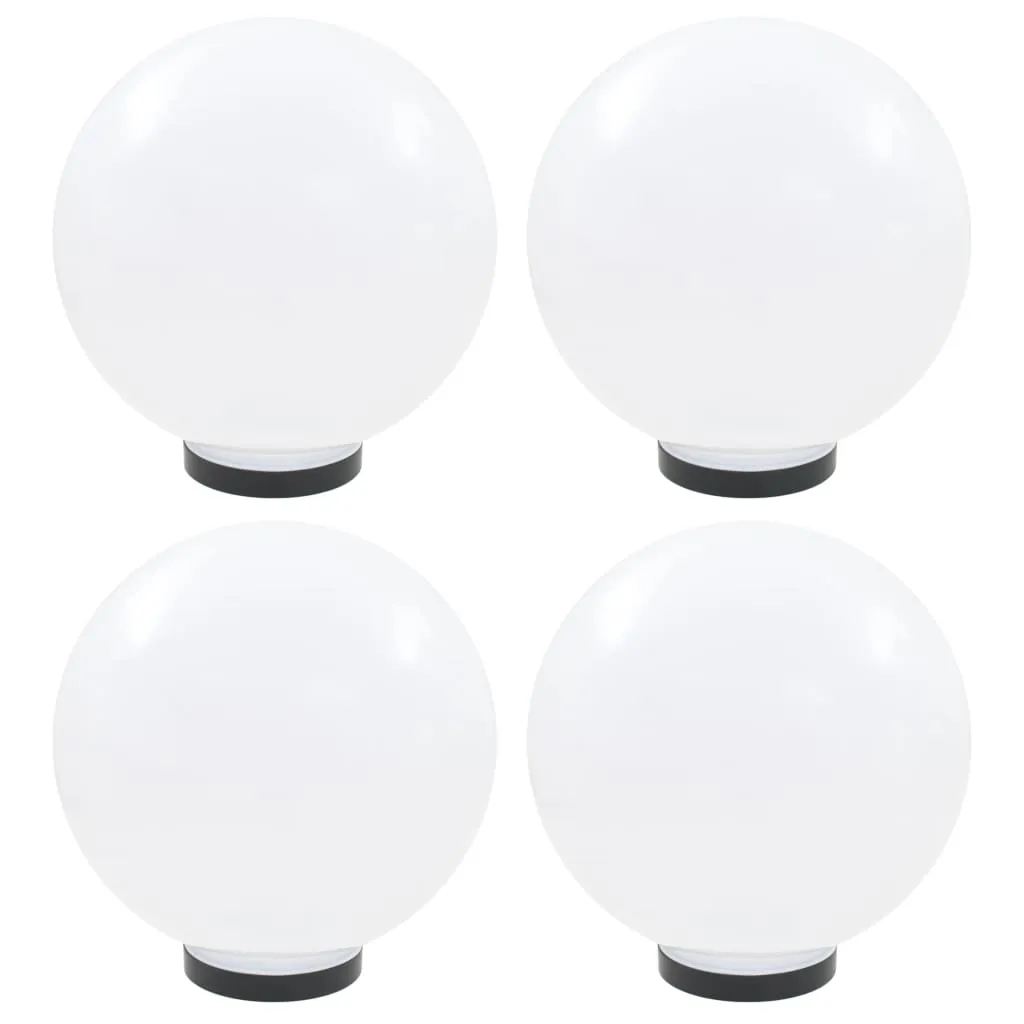 2 LED-Kugellampen 30 cm Weiß für Garten und Terrasse