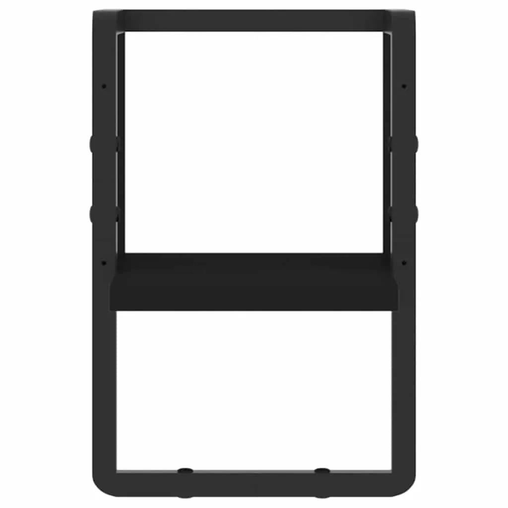 Schweberegal Wandregal 20 x 25 x 30 cm Schwarz aus Holzwerkstoff und Metall
