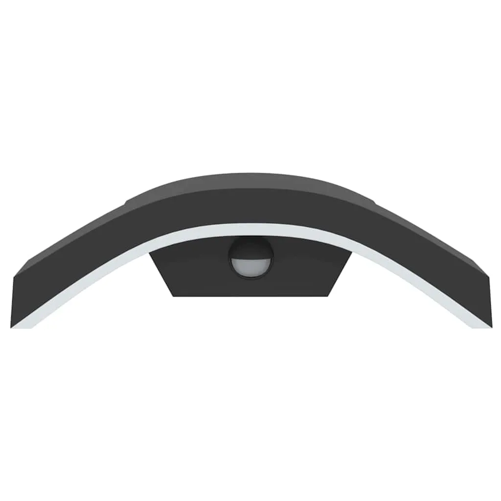 LED Außenwandleuchte Schwarz 27,5 x 7 x 10 cm mit Bewegungsmelder