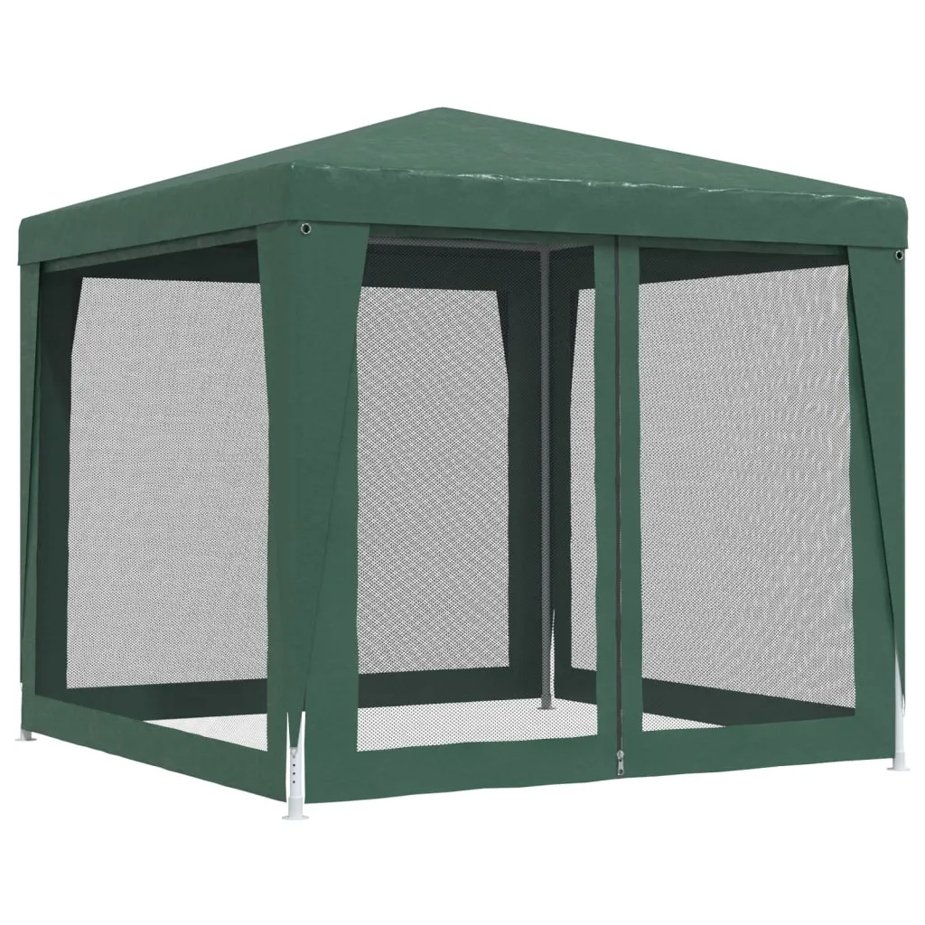 Grünes Partyzelt 250x250x245 cm mit robustem Eisenrahmen und Mesh-Seitenwänden