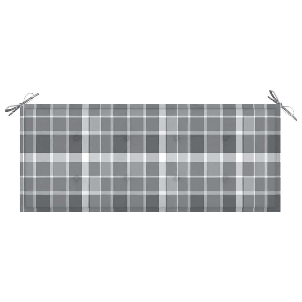 Gartenbank aus massivem Eukalyptusholz 120 x 60 x 89 cm mit Auflage