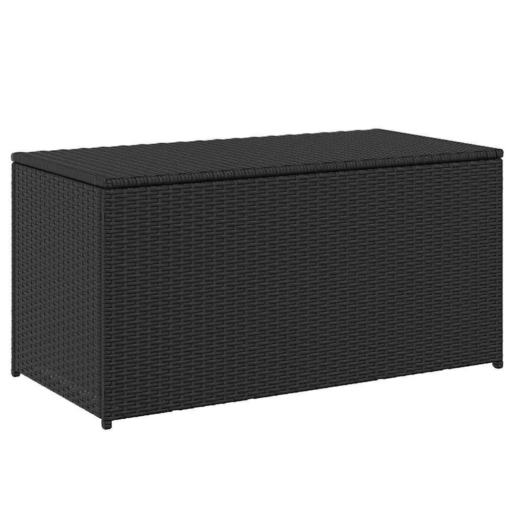 Auflagenbox Schwarz 100 x 50 x 50 cm aus Poly Rattan